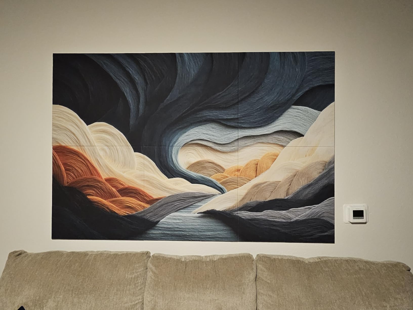 8-Pack Art Acoustic Panels 48x32 Inches Acoustic Treatment Panels- Decorative Soundproof Wall Panels for Studios, Offices, Home, Included Nano Glue Stickers customer photo 1