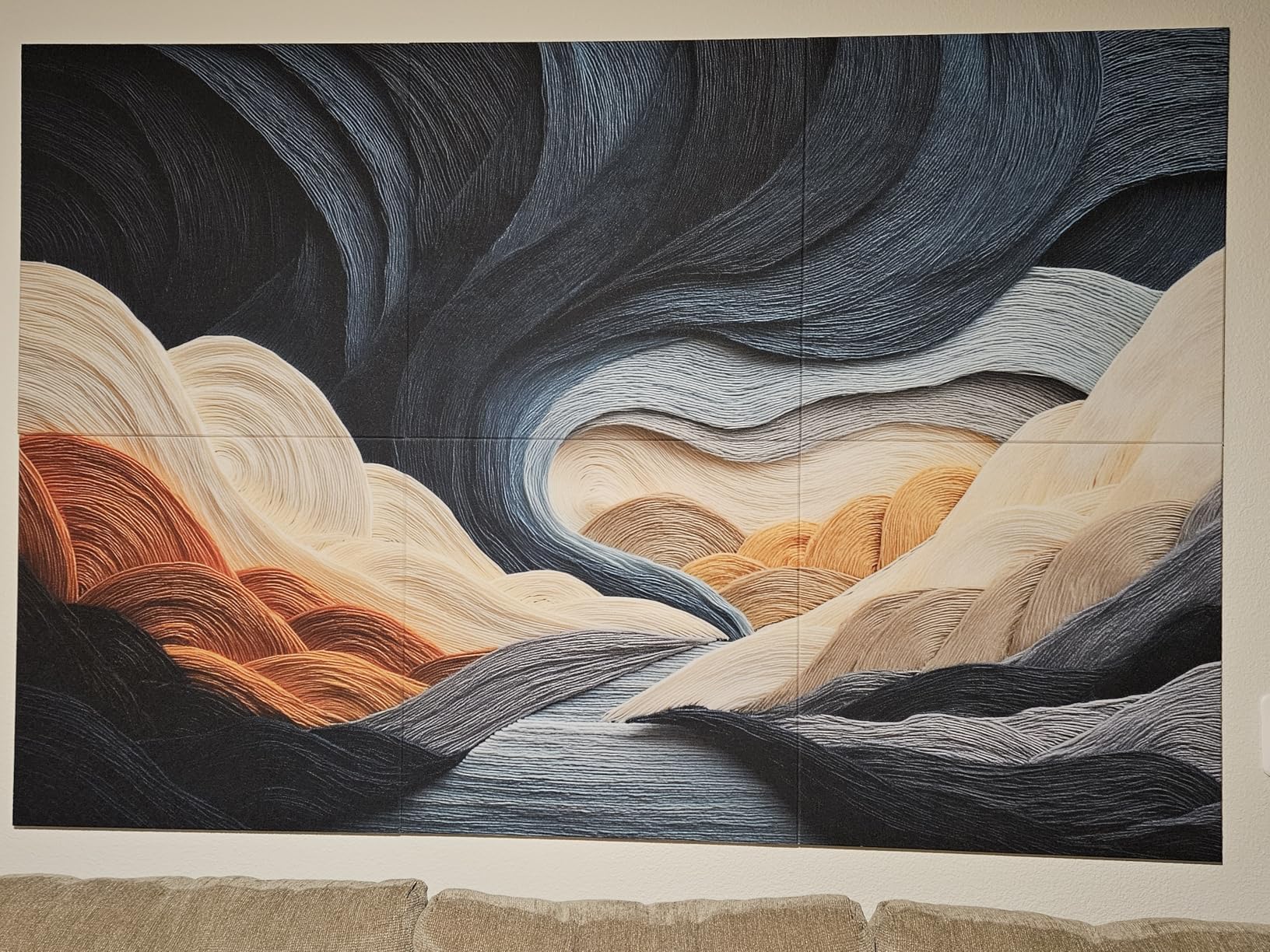 8-Pack Art Acoustic Panels 48x32 Inches Acoustic Treatment Panels- Decorative Soundproof Wall Panels for Studios, Offices, Home, Included Nano Glue Stickers customer photo 2