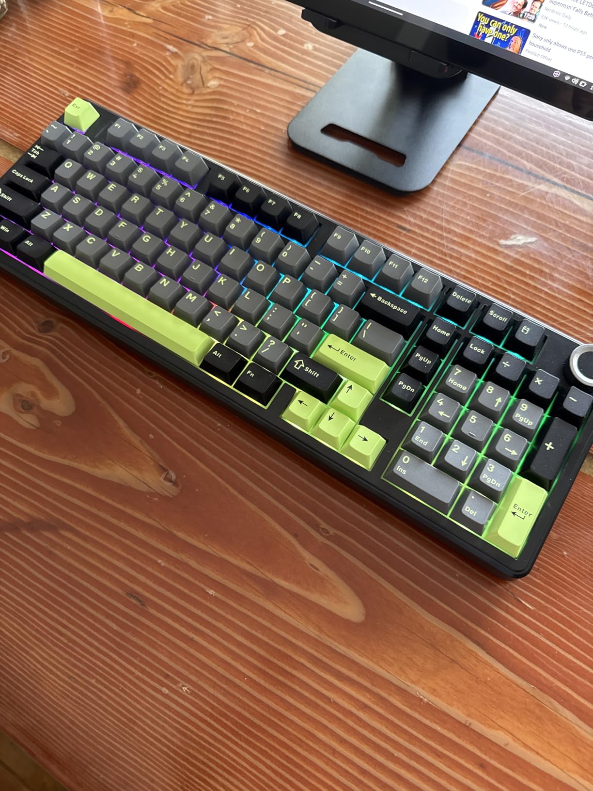 AULA F99 Pro Wireless Mechanical Keyboard with Knob,Gasket Structure,Tri-Mode BT5.0/USB-C/2.4GHz Hot Swappable Keyboard,Creamy Sound,RGB Backlit PBT Keycaps Computer Gaming Keyboards customer photo 1