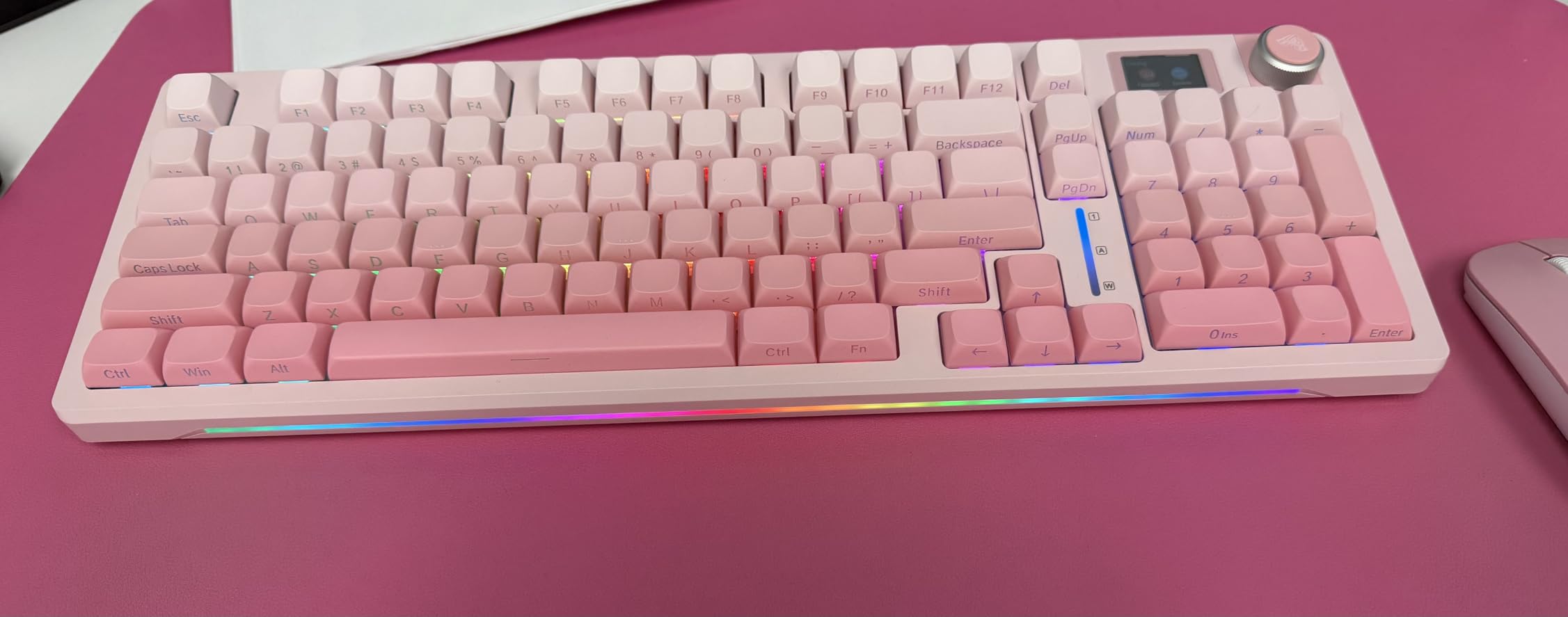 AULA S98 Pro Wireless Mechanical Keyboard,Smart Screen & Knob,Tri-Mode BT5.0/USB-C/2.4GHz Creamy Keyboard,Pre-lubed Linear Switches,Hot Swappable RGB Backlit Computer Gaming Keyboards customer photo 2