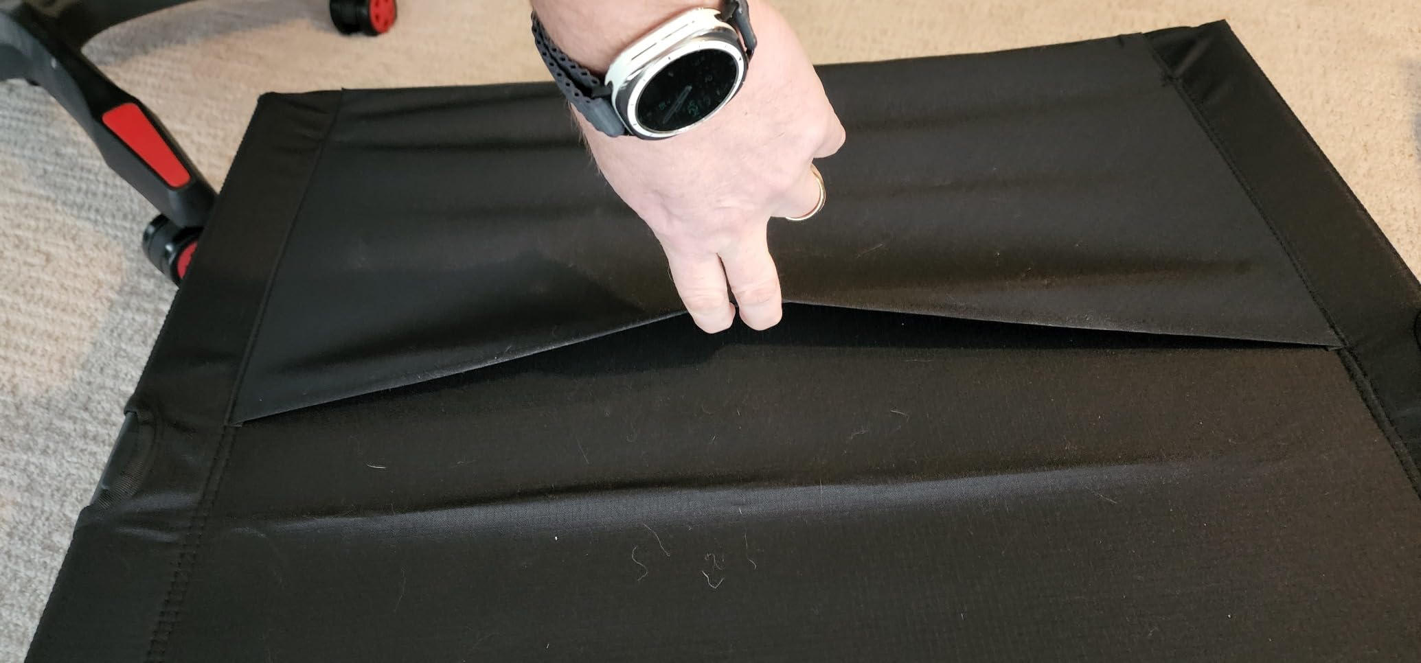 Ultralight Camping Cot for Adults - Portable Folding Camping Bed, Supports 350 lbs - Lightweight for Travel, Camping, Hiking, Backpacking, Mountaineering, Black customer photo 2