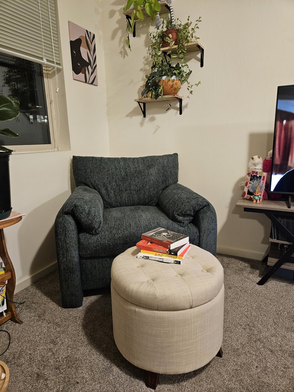 Chenille Oversized Armchair, 38.6