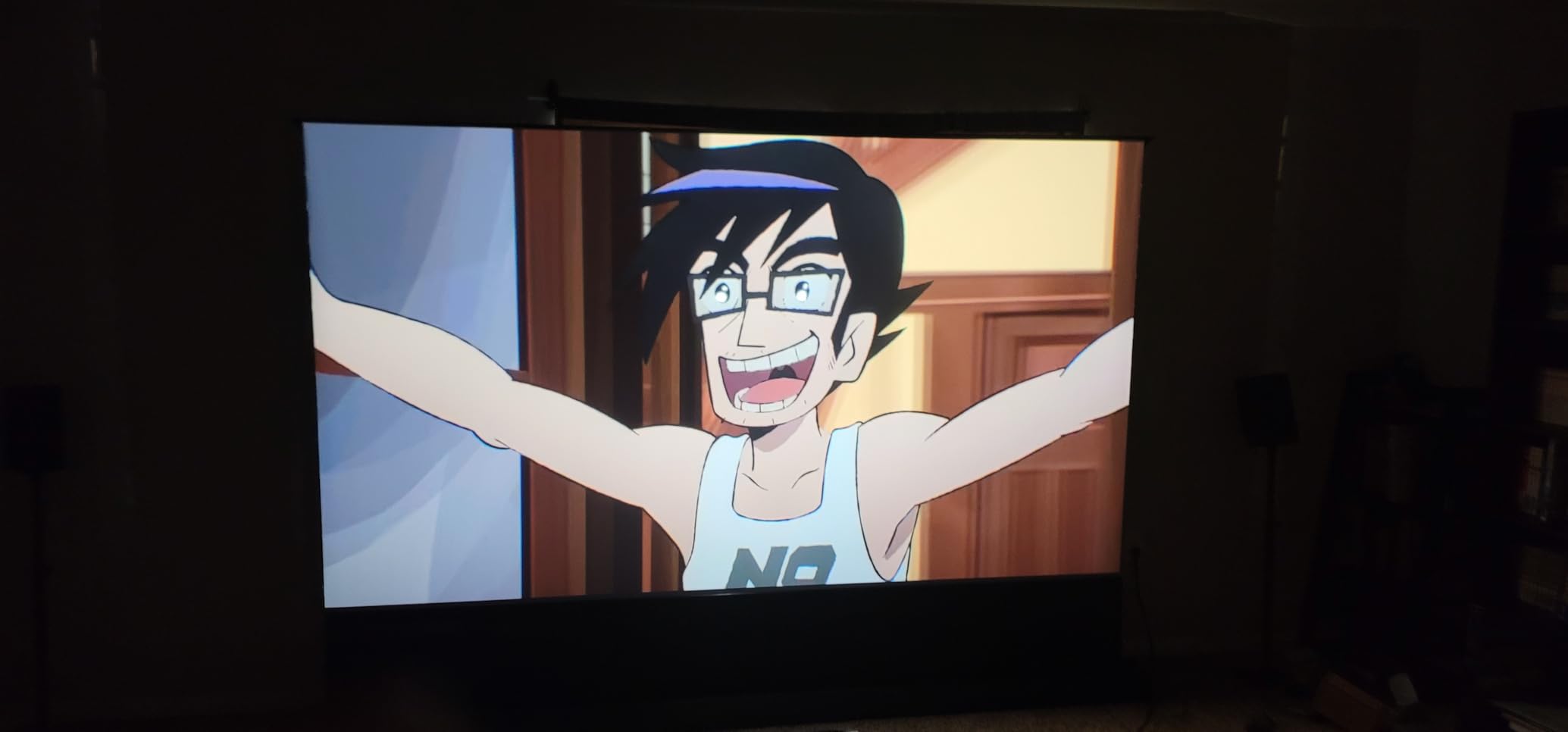 NothingProjector Motorized ALR Screen for Ultra Short Throw Projector, 95% Ambient Light Rejecting, 100 inch, Floor Rising, 4K/8K UHD, Active 3D, Anti Daylight, Electric Retractable Automatic NothPJ customer photo 2