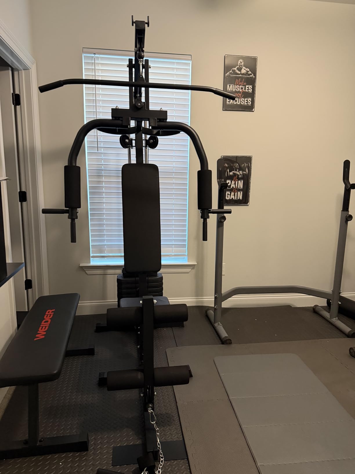 Multifunctional Home Gym Machine with 100LB Weight Stack, Full Body Workout Station for Strength Training, LAT Pulldown, Chest Press, Leg Extension & Row, Compact Home Gym Equipment for Men & Women customer photo 2