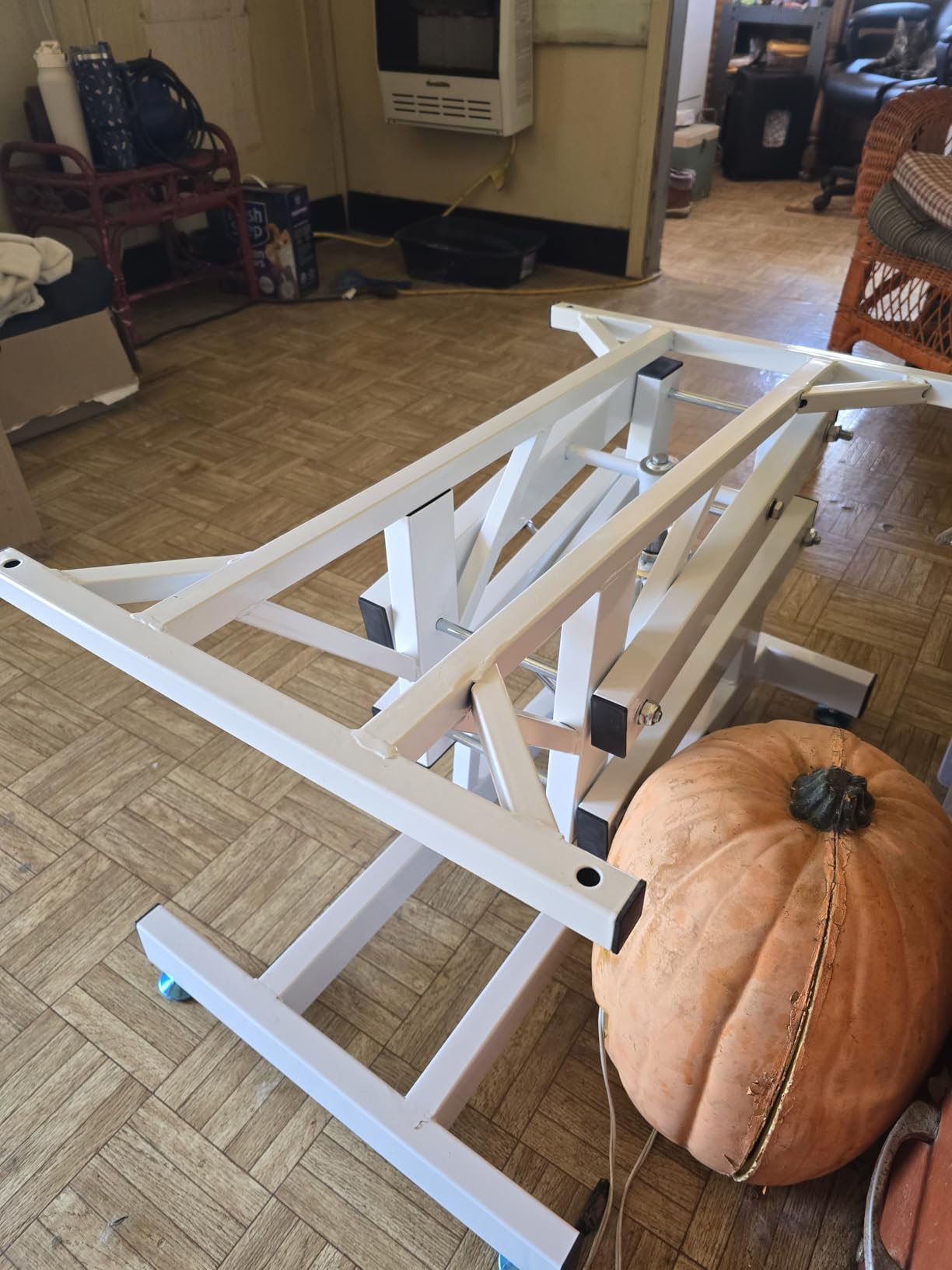 Hydraulic Dog Pet Grooming Table, 42 Inch Heavy Duty Professional Pet Grooming Station 21'' -36'' Height Adjustable for Small Medium Large Dog at Home with Clamps and Grooming Noose, Black customer photo 1