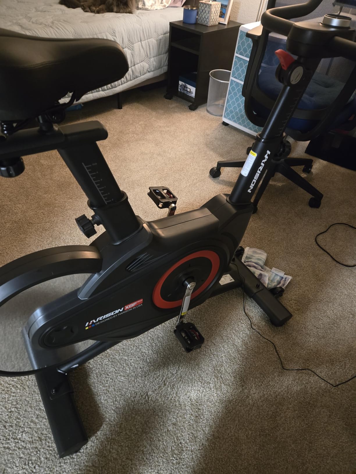 HARISON Semi-Commercial Exercise Bike 400 lbs Capacity, Magnetic Stationary Bikes for Home Gym customer photo 2