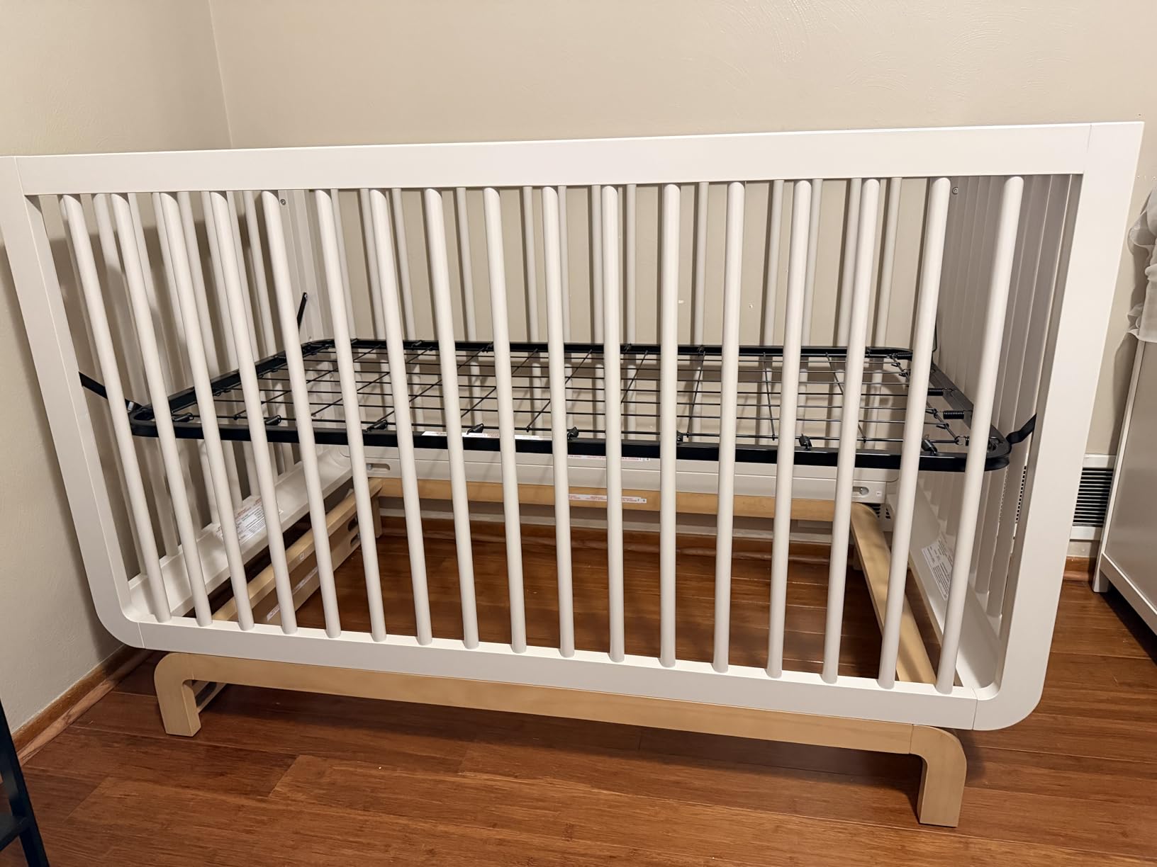 Storkcraft Santorini Convertible Crib with Toddler Guardrail (Sage & Driftwood) - GREENGUARD Gold Certified, Toddler Bed Conversion Kit Included, 100% Solid Wood, Fits Standard Crib Mattress customer photo 2