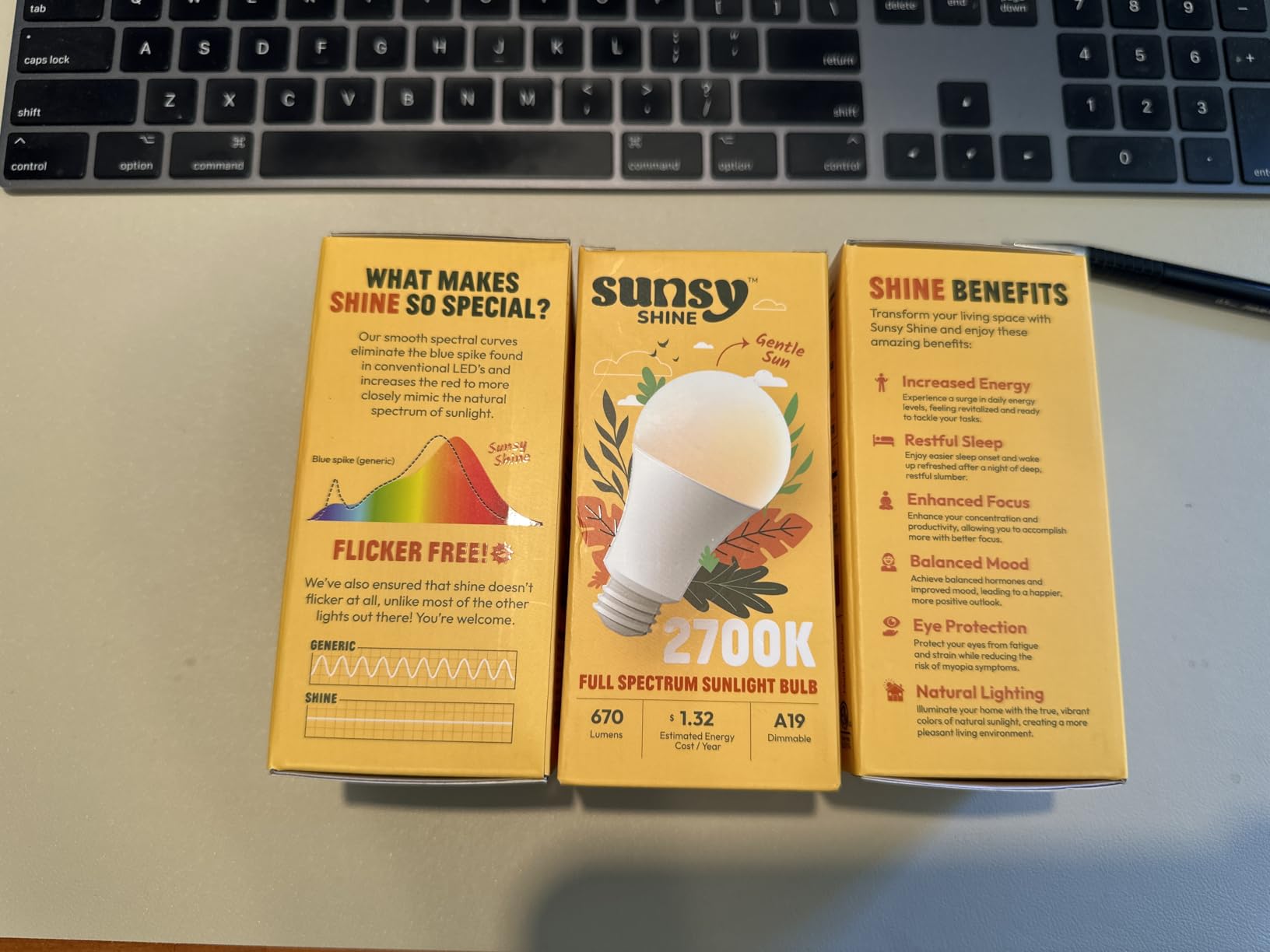 sunsy Shine - The Full-Spectrum Truly Flicker-Free Sunlight Bulb for Humans - Boosts Energy, Mood, and Circadian Rhythm for Better Health - Near Perfect CRI - US-Based Company customer photo 2