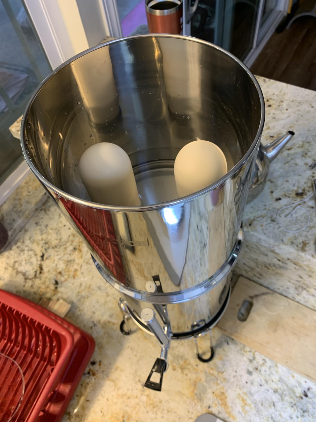 VEVOR Gravity-fed Water Filter System, 2.25G 304 Stainless-Steel Countertop Water Filtration System, Reduces Lead and up to 99% of Chlorine, with 2 Ceramic Carbon Filters, Spigot, and Stand customer photo 2