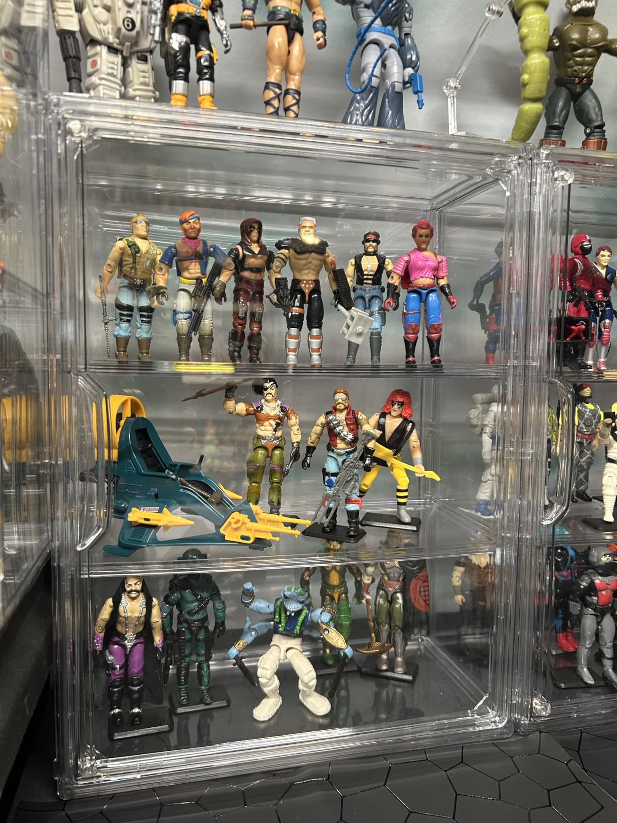 Acrylic Display Case for Collectibles 3 Tier Figure Display Case with 2 Movable Plates Clear Display Cases for Figures with Magnetic Door Tall Display Box, 1 Pack customer photo 1