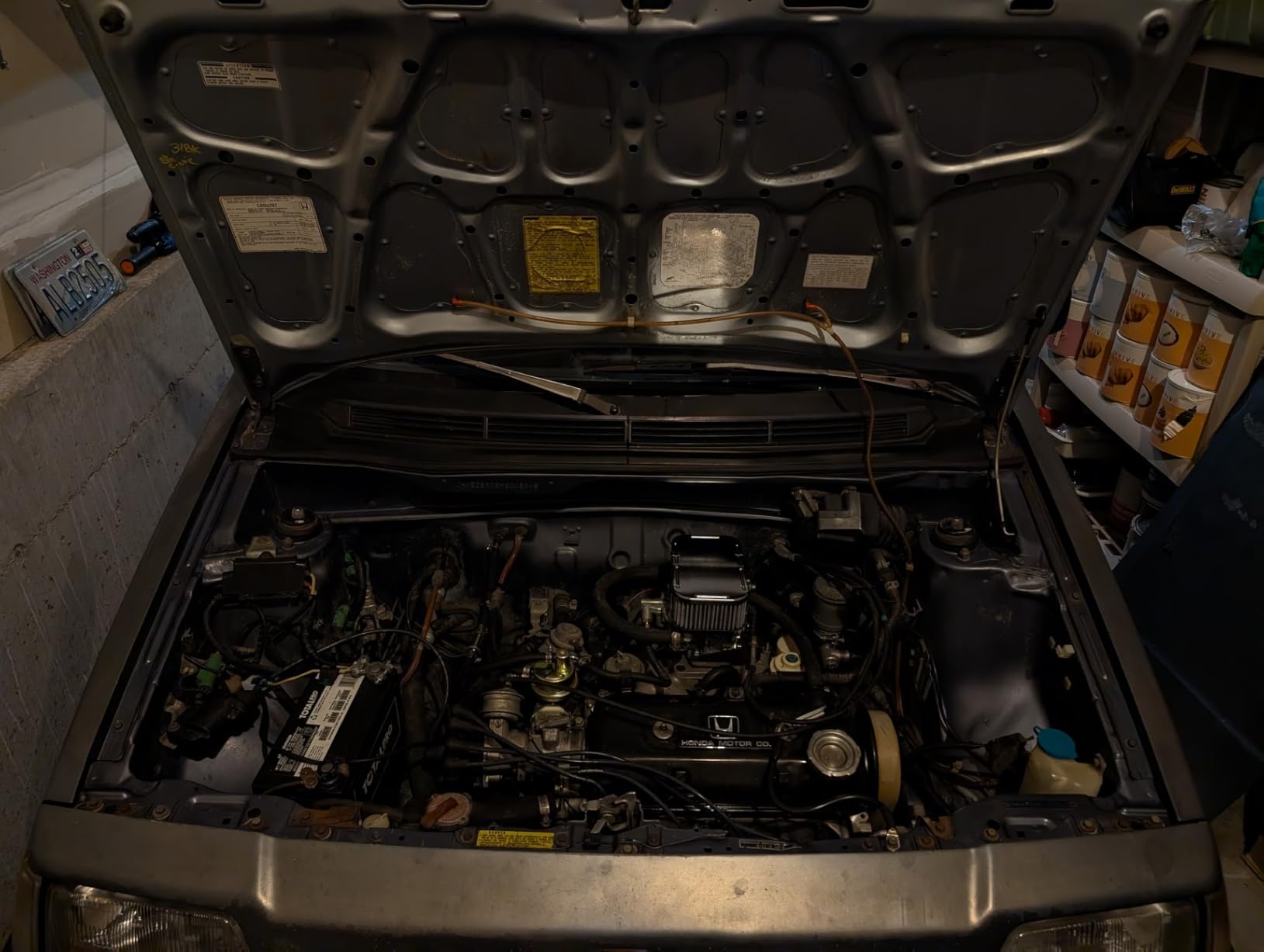 WORKPRO Rechargeable Underhood Work Light, 25inch Long Foldable LED Work Light Bar, 3 Lighting Modes with Adjustable Straps and Hooks, Magnetic Light for Car Repairing/Garage/Workshop/Emergency customer photo 1