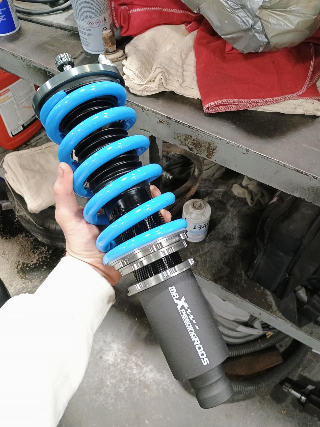 maXpeedingrods Coilovers for Honda Civic 2012-2015 FG3 FB2 Excluding Si, 24 Levels Damper Adjustable Coilovers Suspension Kit, Height Adjustable Shock Absorber Struts, T6 Upgraded Lowering Kits Blue customer photo 1