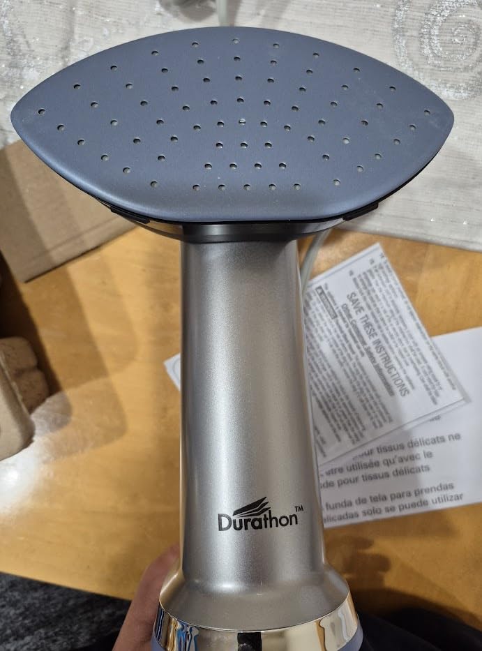 Hamilton Beach Durathon 3-in-1 Handheld Garment Steamer for Clothes & Steam Iron, 45 Second Heat-Up with 1700 Watts, 300ml Removable Water Tank, 27 Minutes of Steam, Auto Shutoff, Gray & Blue (11559) customer photo 1