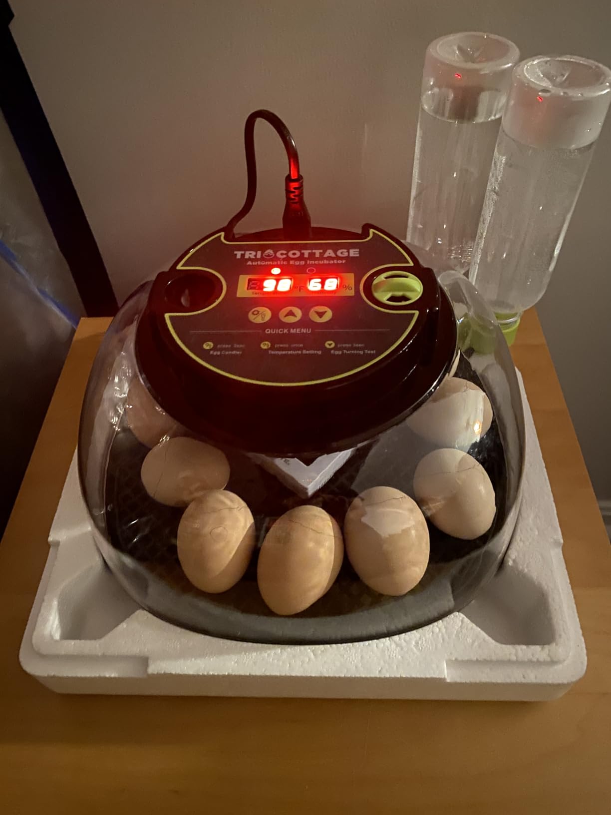 M12H Incubators for Hatching Eggs 12 Egg Incubator with Automatic Egg Turning and Humidity Control, Egg Candler, Auto Water Replenishment customer photo 1