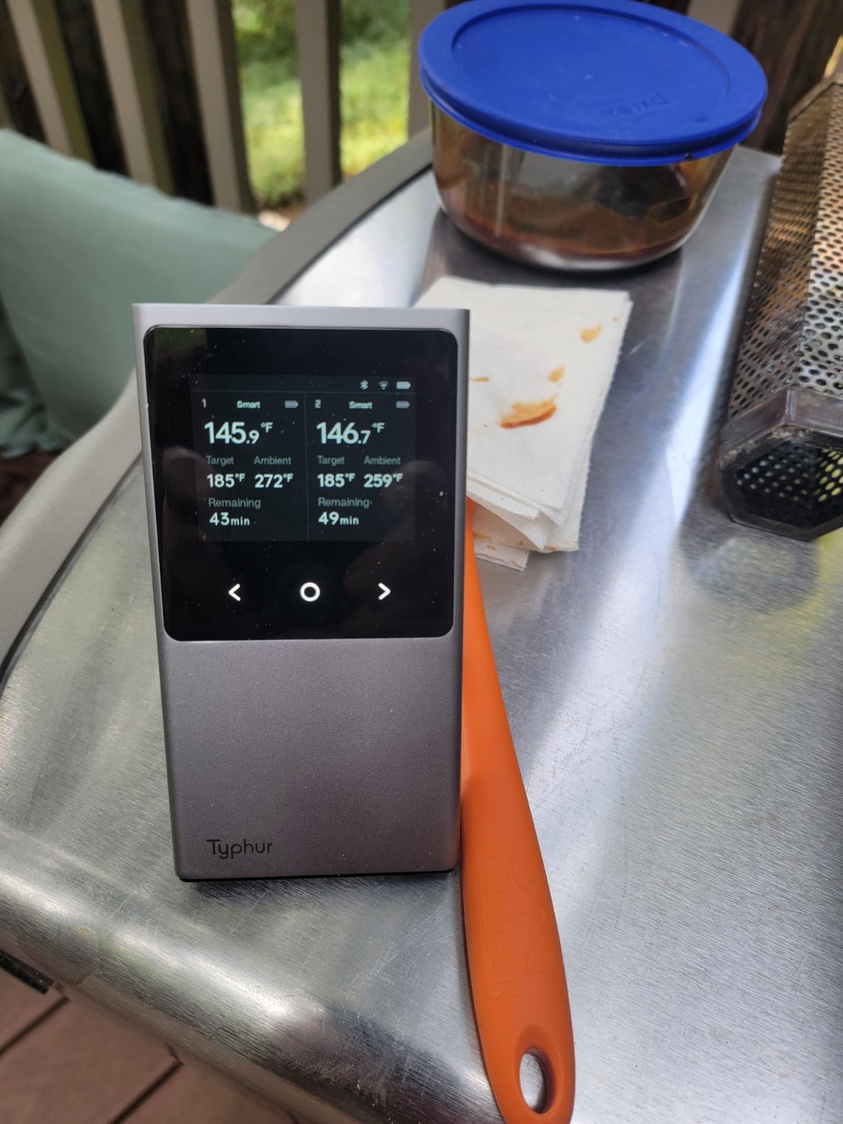 Typhur Sync One Smart Wireless Meat Thermometer: Standalone Base with LCD Display, Unlimited WiFi & Bluetooth Range, Enhanced Signal Stability for BBQ, Grill, Oven, and Smoker customer photo 1