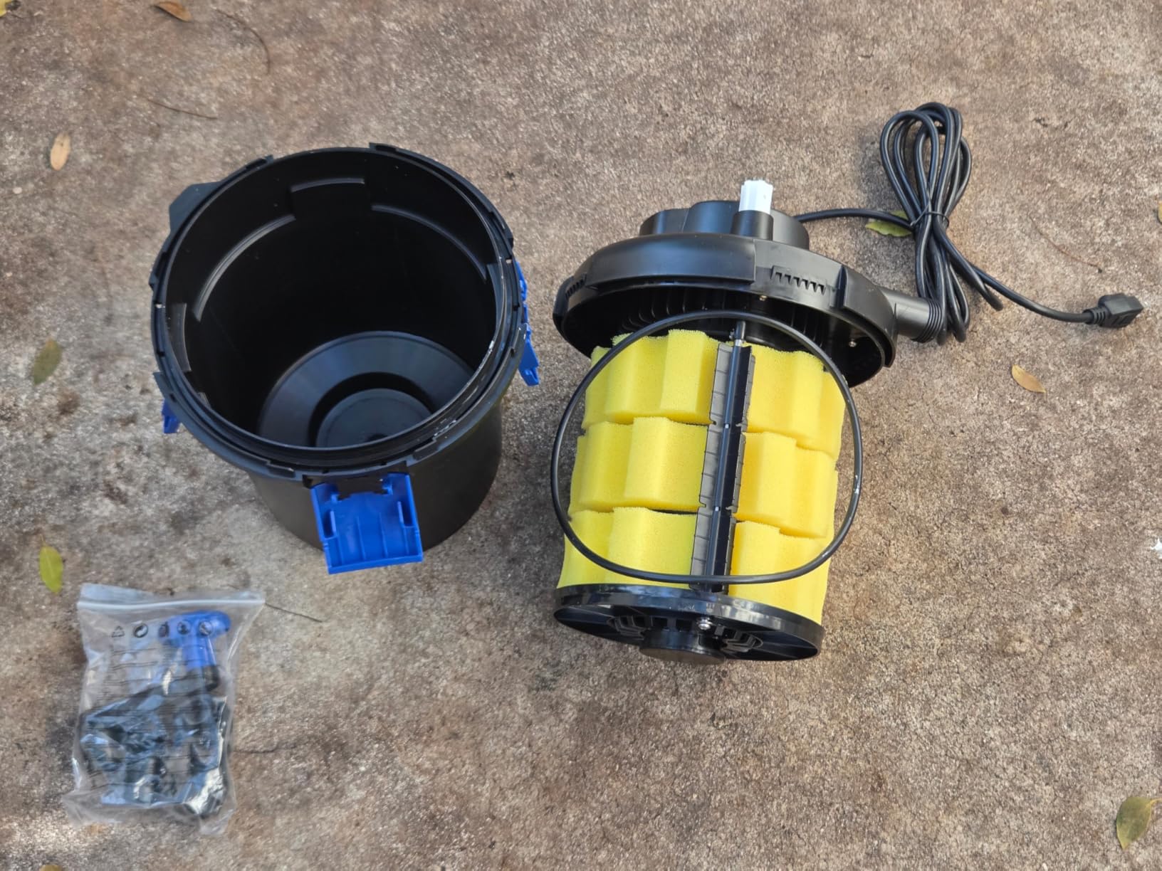 Anbull Bio Pressure Pond Filter, 1060GPH Pressurized Biological Pond Filter with 9watt Light, Pond Filter System with Convenient Cleaning Crank Handle for Fountain Pool, Koi Fish Aquarium Tank customer photo 1