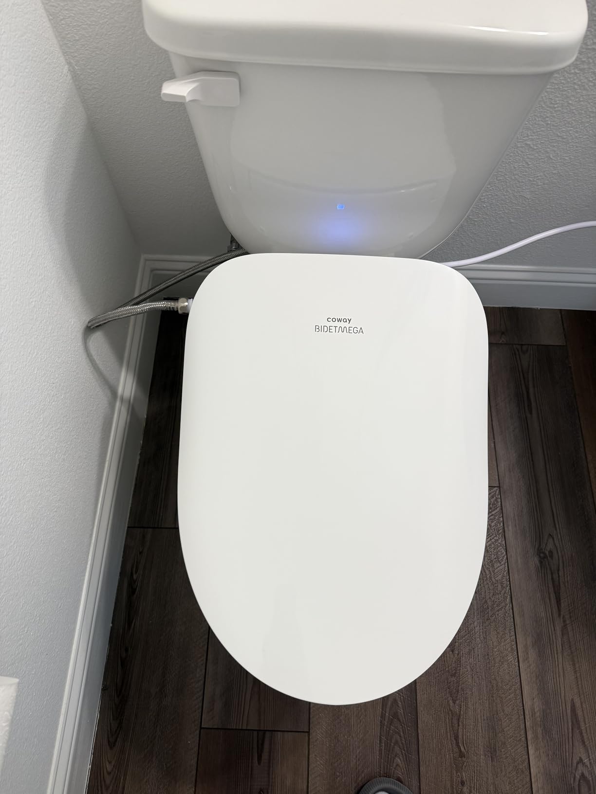 Coway Electronic Bidet Elongated Toilet Seat with Instantaneous Water Heating, Heated Seat and Dryer, Auto Open and Close Lid, Night Light, Deodorizer, Stainless Nozzle, Remote Control 500S customer photo 1