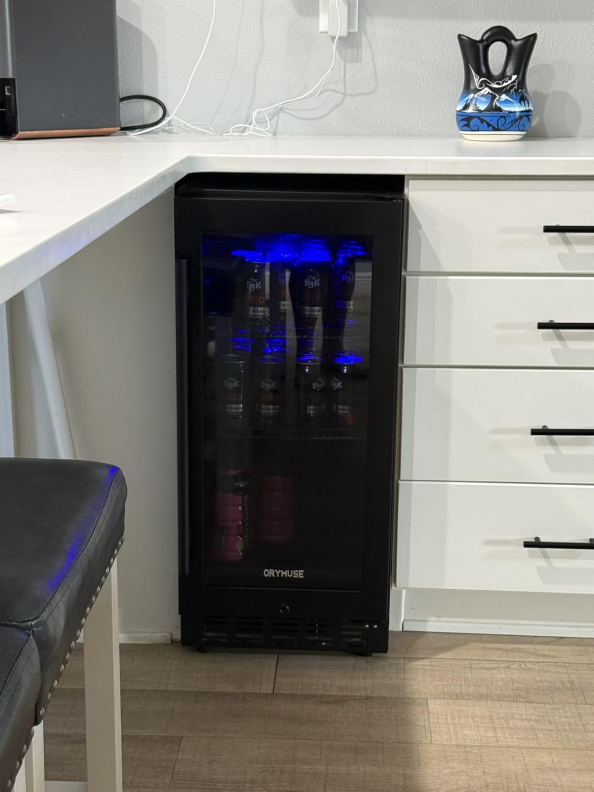 12 Bottle Compressor Wine Cooler Refrigerator with Lock, Freestanding Wine Fridge, 41°F-64°F Digital Temperature Control, Large Wine Cellar for Red, White, Champagne, and Sparkling Wine - Black customer photo 1