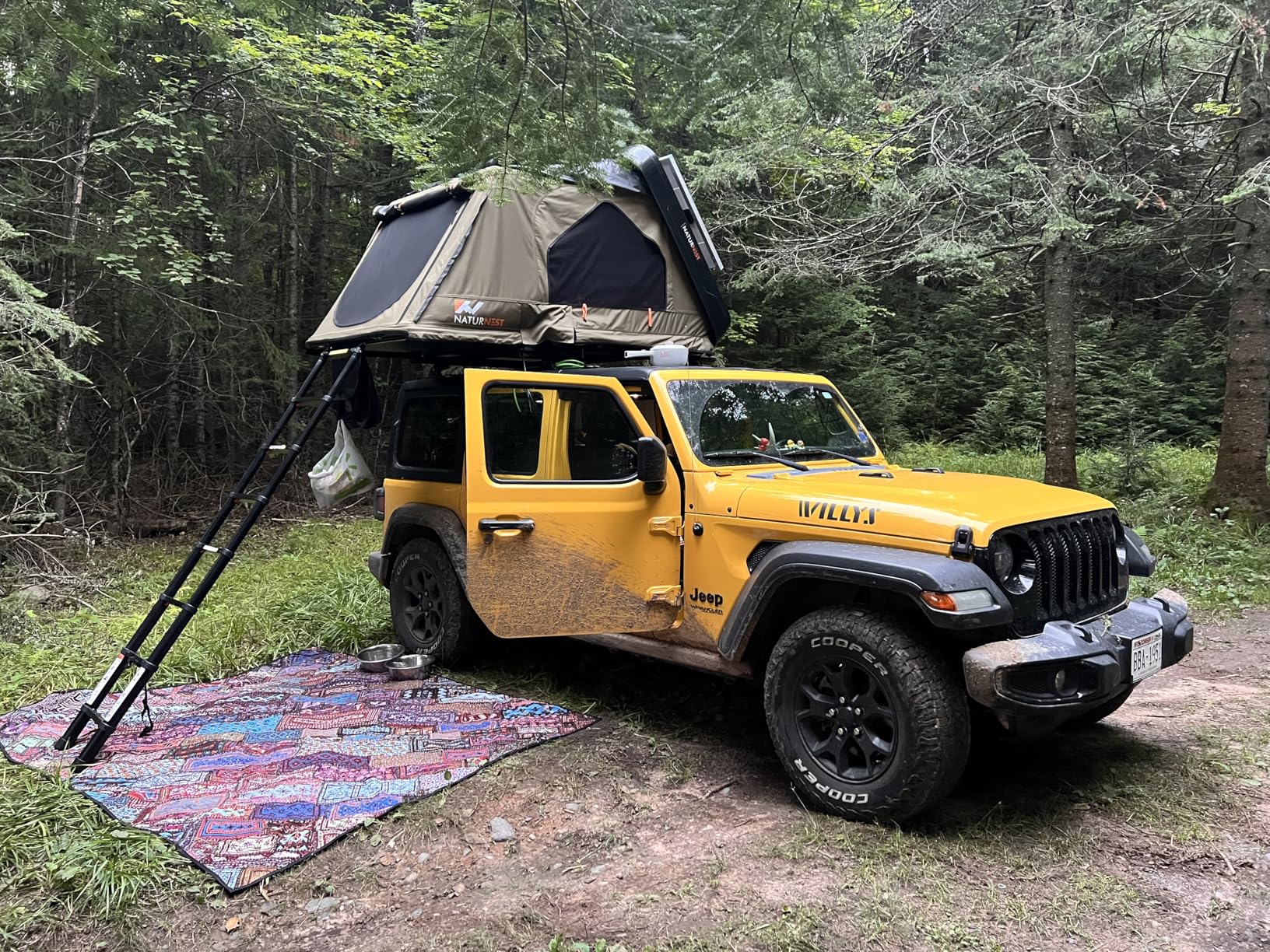 Naturnest Rooftop Tent Hard Shell, Easy Set Up Pop Up Large Tent for 2-3 Person Camping, Waterproof UV-Resistant Blackout 4 Season Tents for Truck, Jeep, SUV, Van, Trailer - Sirius 1 Plus customer photo 2
