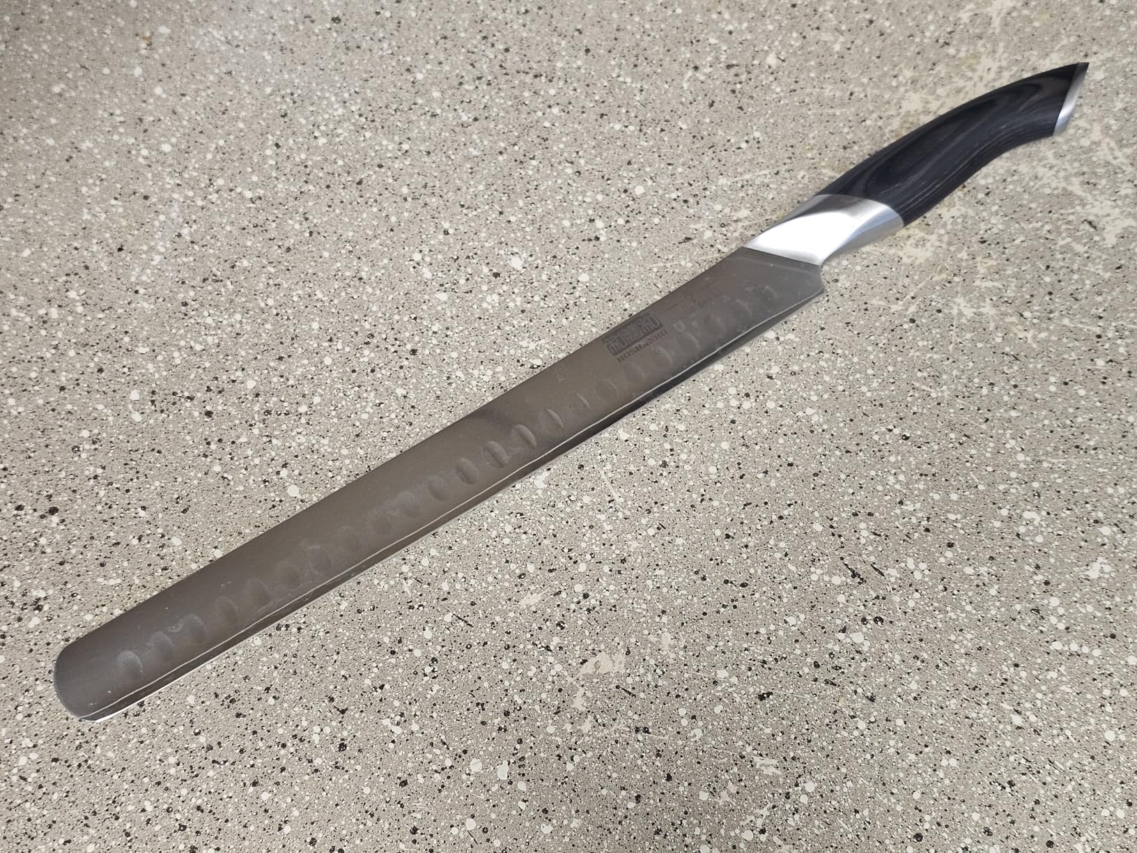 HOSHANHO Carving Slicing Knife, 12 Inch Japanese High Carbon Steel Brisket Knife with Ergonomic Pakkawood Handle, Razor Sharp Curved Butcher Breaking Knives for Meat Cutting customer photo 2