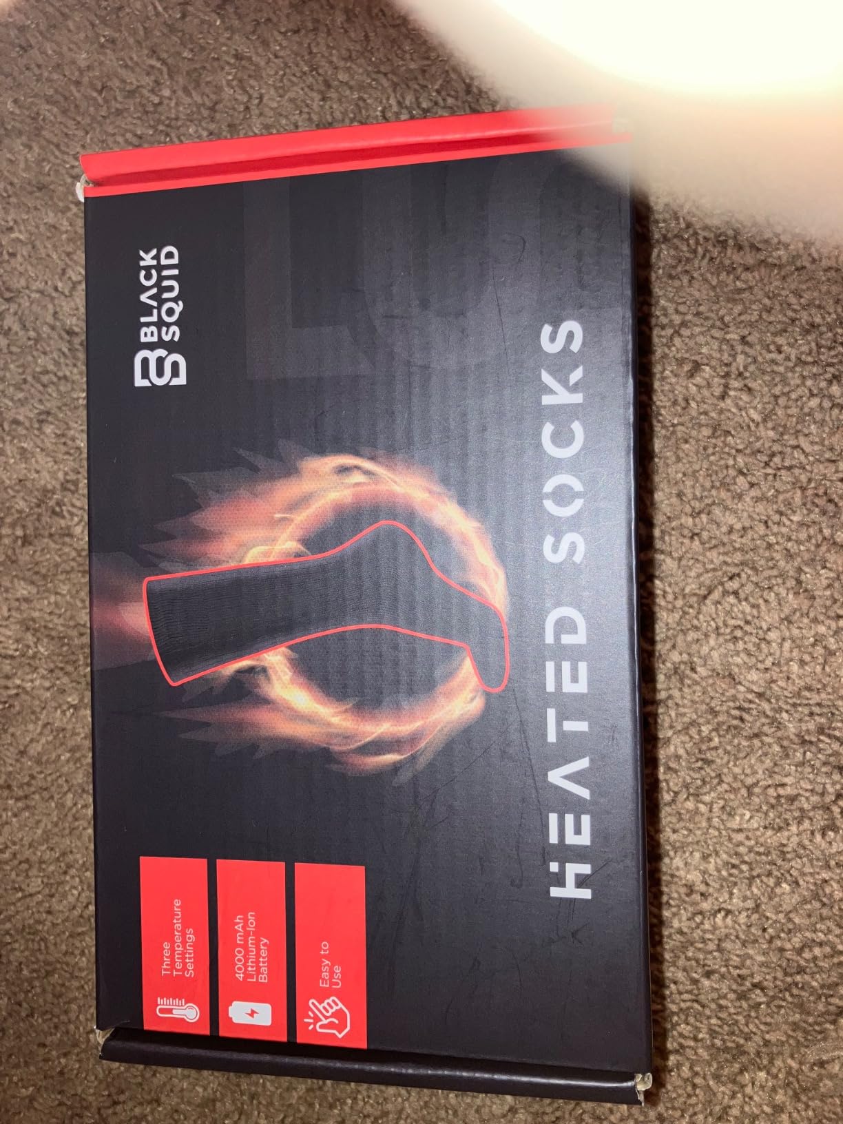 Rechargeable Heated Socks Men Women - Washable Battery Operated Foot Warmer for Ski Hunting - Electric Winter Heating Socks for Work Boot Toe Sleep Bed Indoor Outdoor Sports Walking Research customer photo 1