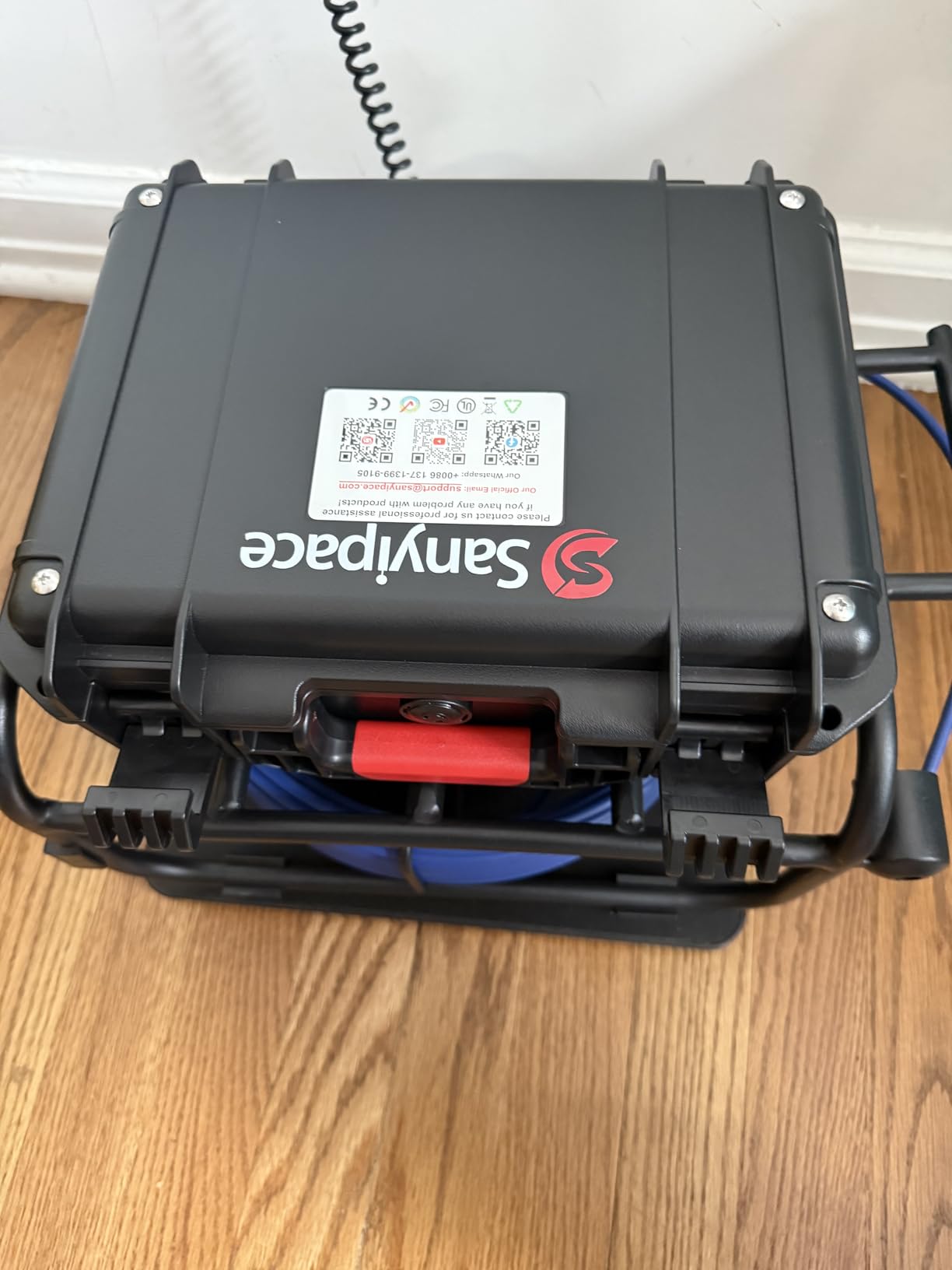 Sanyipace Drain Camera with Locator, Self-Leveling Sewer Camera with 512Hz Transmitter, Distance Counter, 5X Zoom, 4500mAh Battery, 165FT/50M Waterproof Pipe Camera for Plumbing Duct Home Inspection customer photo 2