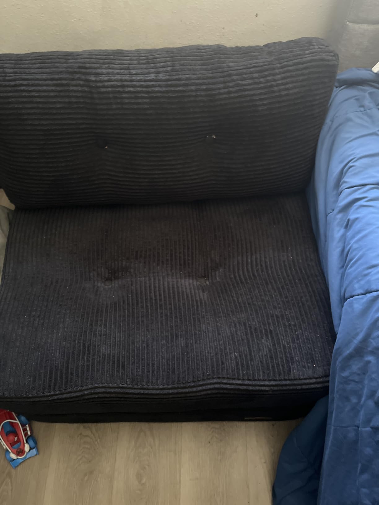 MAXYOYO Folding Sofa Bed, Convertible Sofa Bed with High-Density Support Foam, Portable 4 in 1 Fold Out Chair to Floor Lounger, Versatile Floor Couch for Living Room Bedroom, Dark Grey customer photo 1