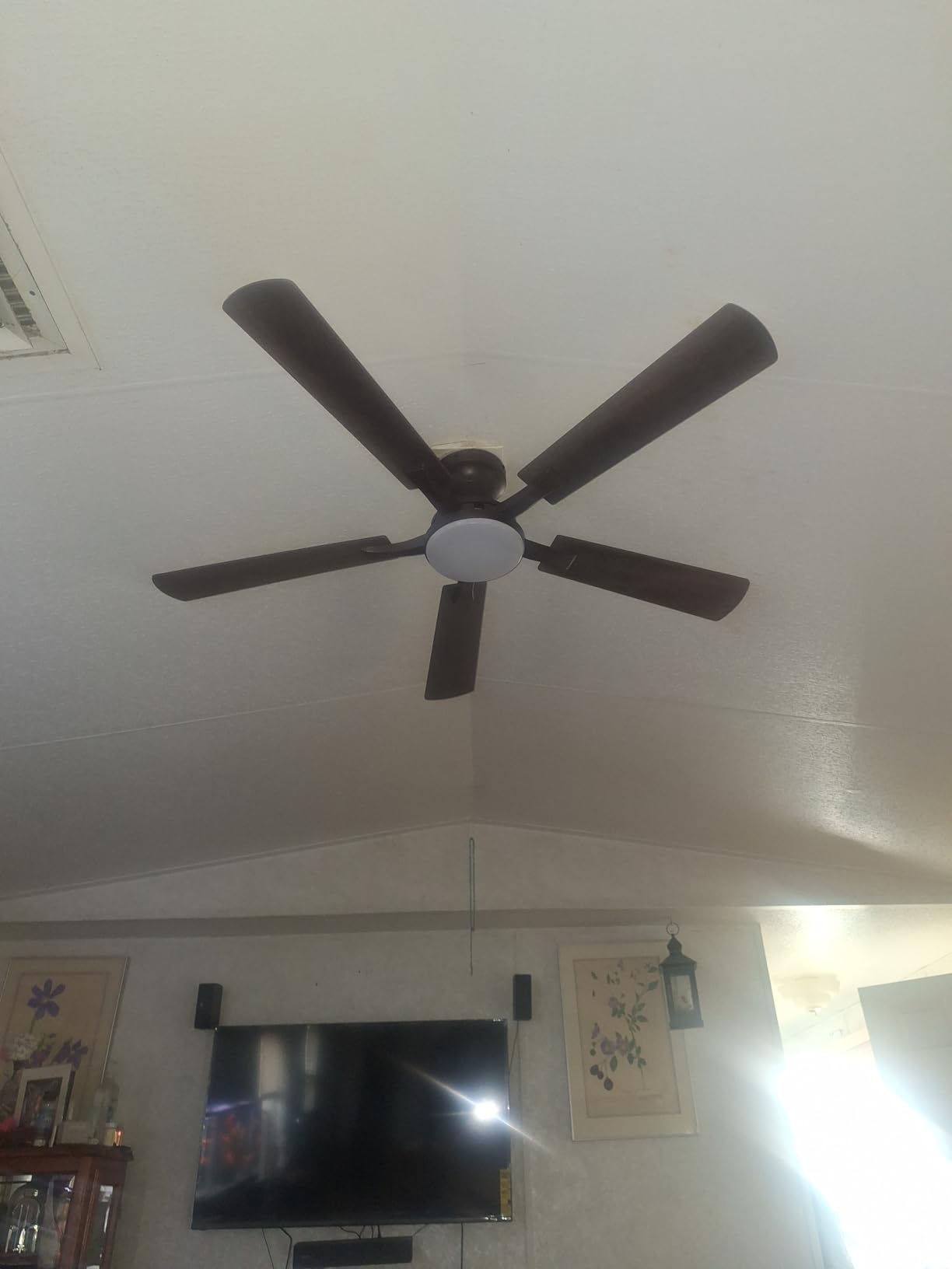 ZMISHIBO 52 Inch Ceiling Fan with Light, App&Remote Control, Flush Mount Low Profile, Dimmable 20W LED Light, Quiet Reversible Motor for Bedroom, Living Room, Apartment, Black customer photo 2