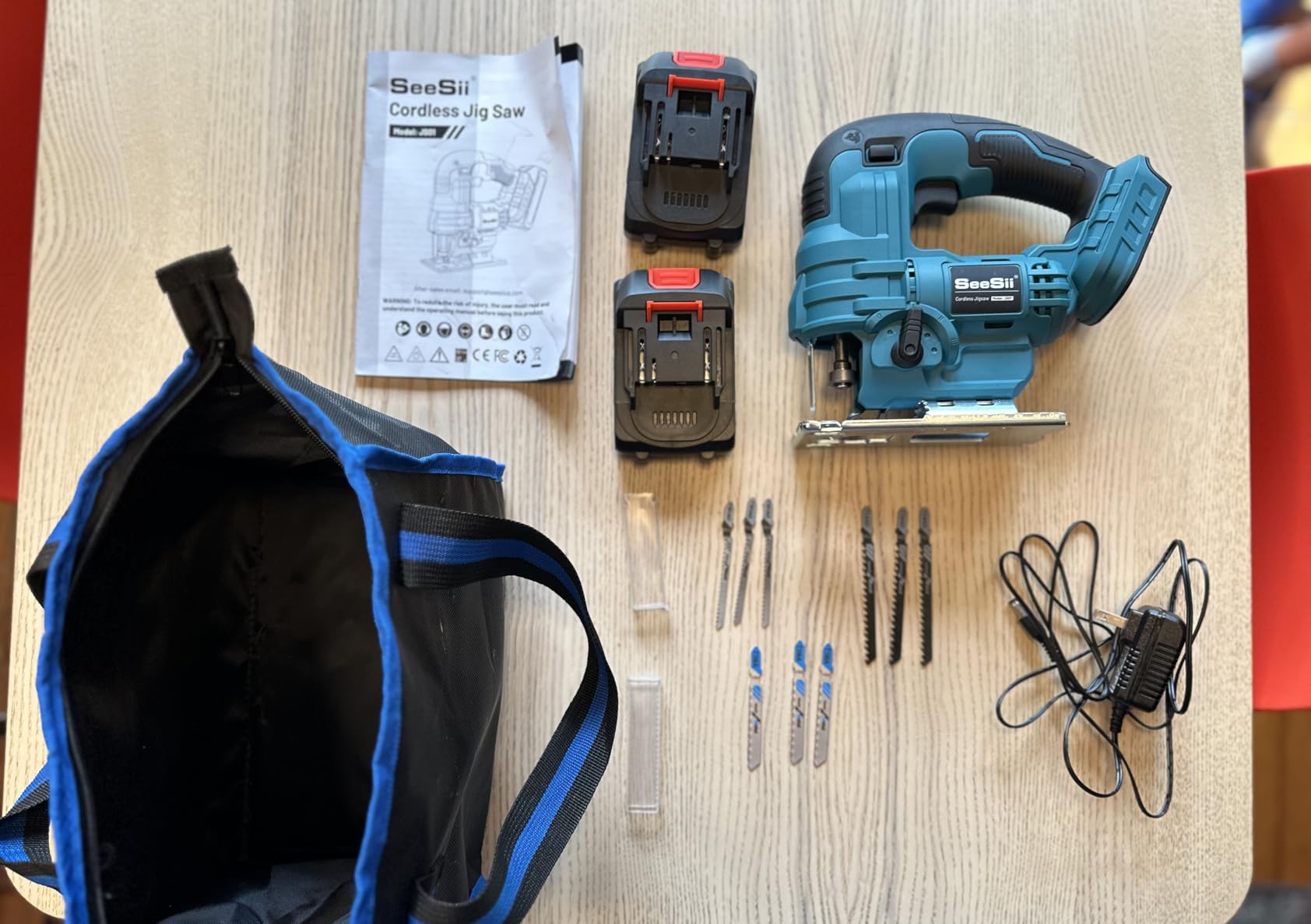 SEESII Jig Saw, Cordless Jigsaw Tool with 2×2.0Ah Batteries and Charger customer photo 1