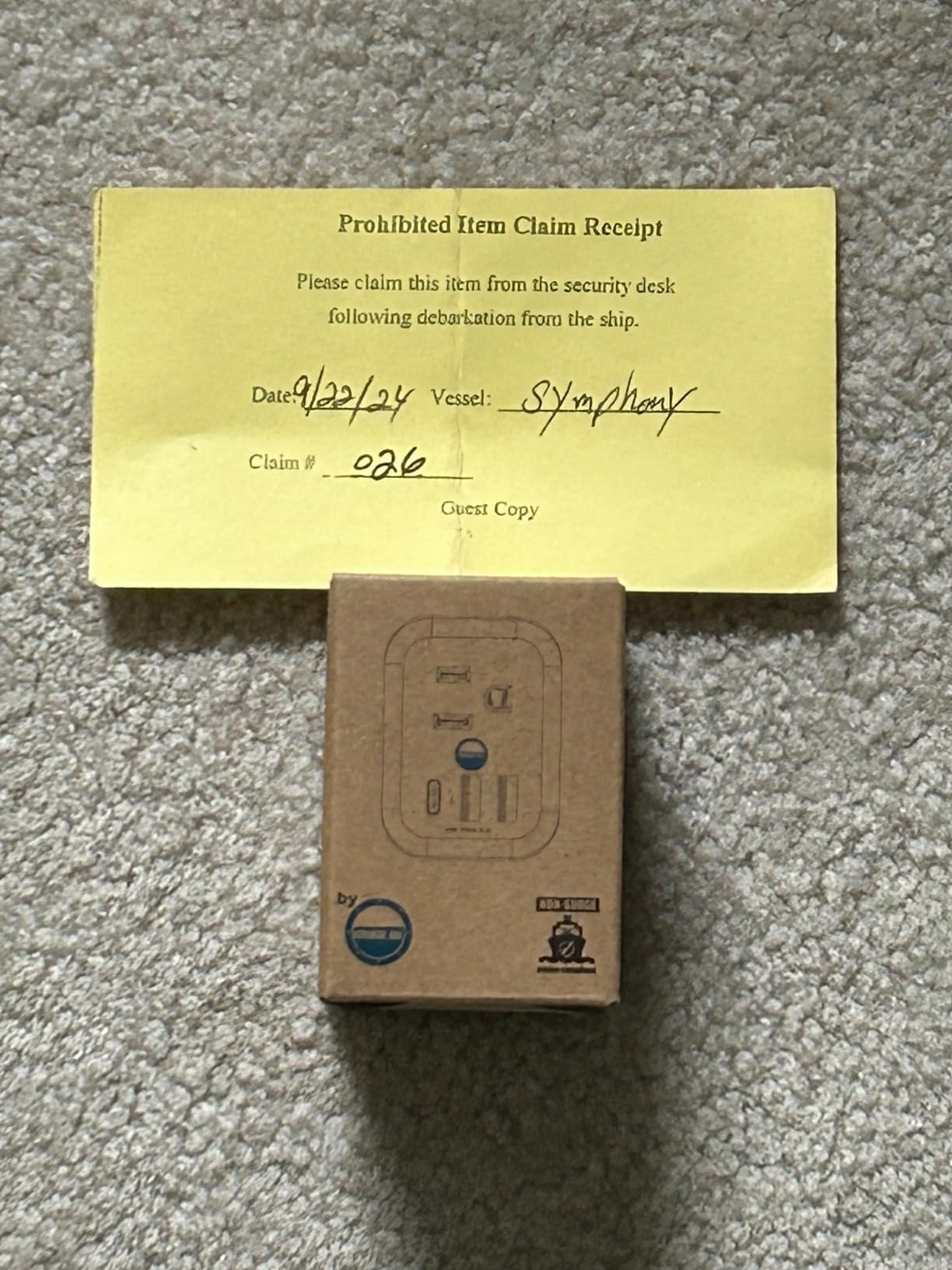 Cruise Approved Power Strip (Royal Caribbean, Disney & More) - Non Surge Charger [2 USB, 2 USB-C] 4-Port Charging Block w/Foldable Plug for iPhone, iPad, Laptops & More - Cruise Ship Essentials 2026 customer photo 1