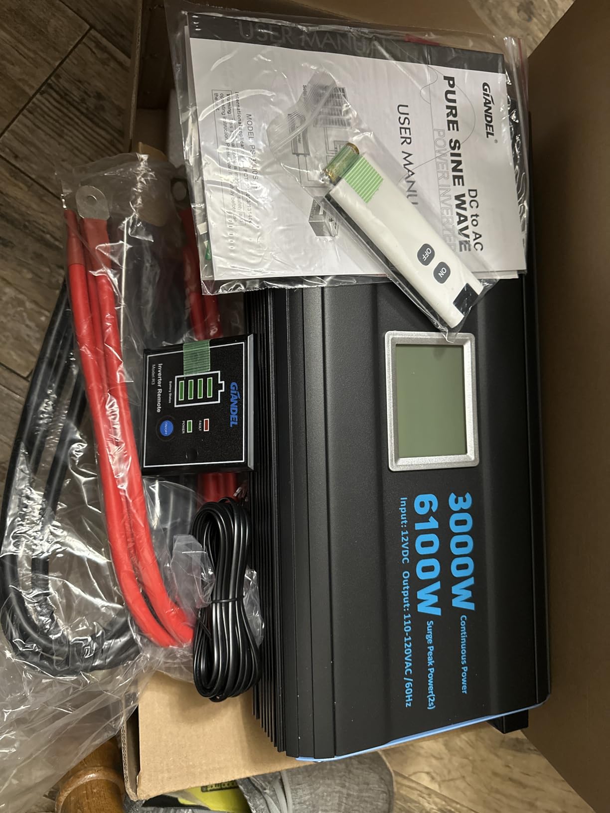 GIANDEL 2000 Watt Pure Sine Wave Power Inverter 12V DC to 120V AC,4100W Surge Peak Power,UL Listed GFCI Outlets,FCC Approved,USB-C36W,Remote with Battery Monitor for RVs,Campers,Off Grid Solar Setup customer photo 1