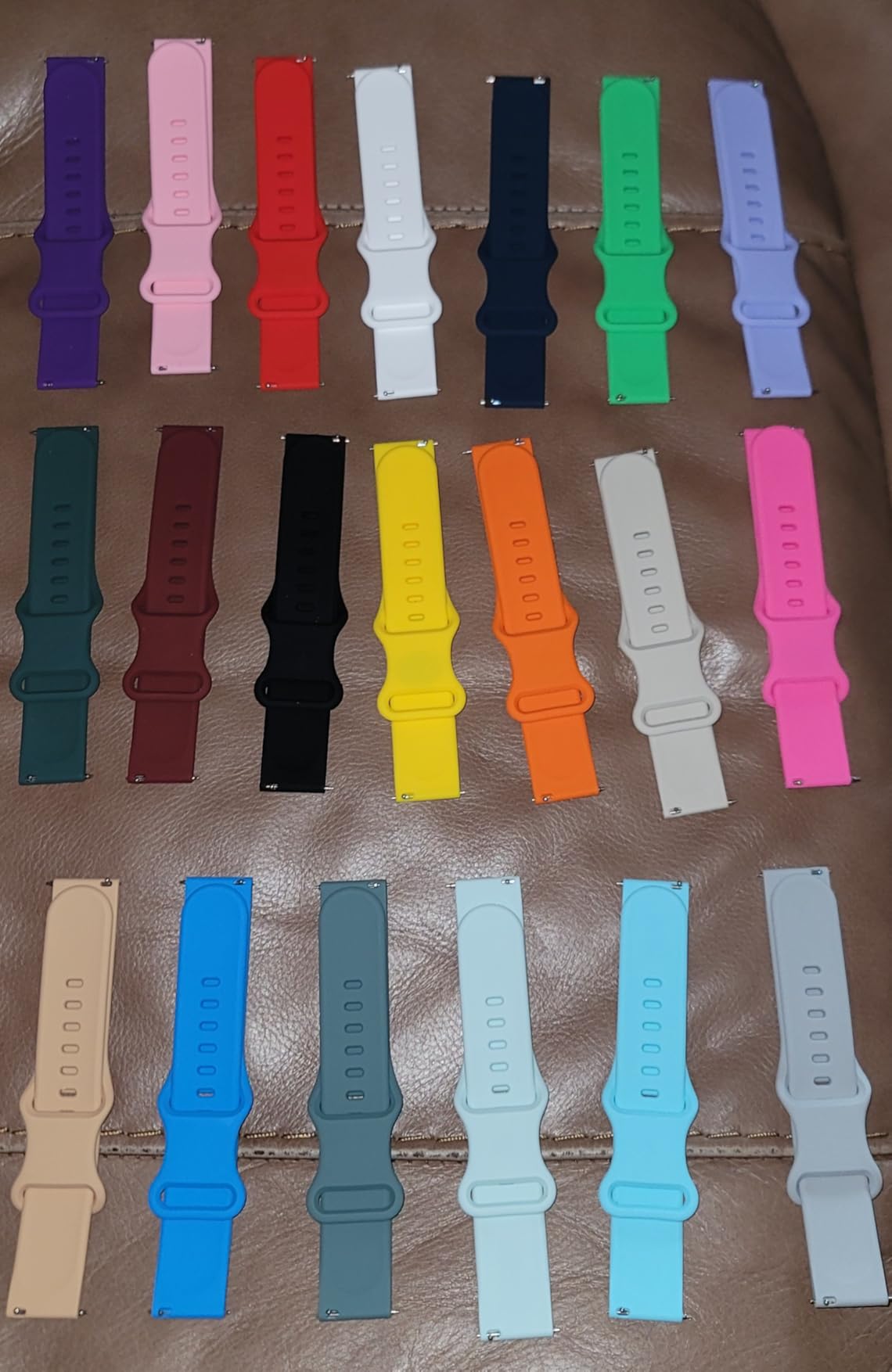 20 Pack Bands Compatible with Samsung Galaxy Watch 7 6 5 4 FE 40mm 44mm/6 4 Classic 43mm 47mm 42mm 46mm/5 Pro 45mm/Active 2 Band, 20mm Soft Silicone Sport Replacement Strap for Women Men customer photo 1