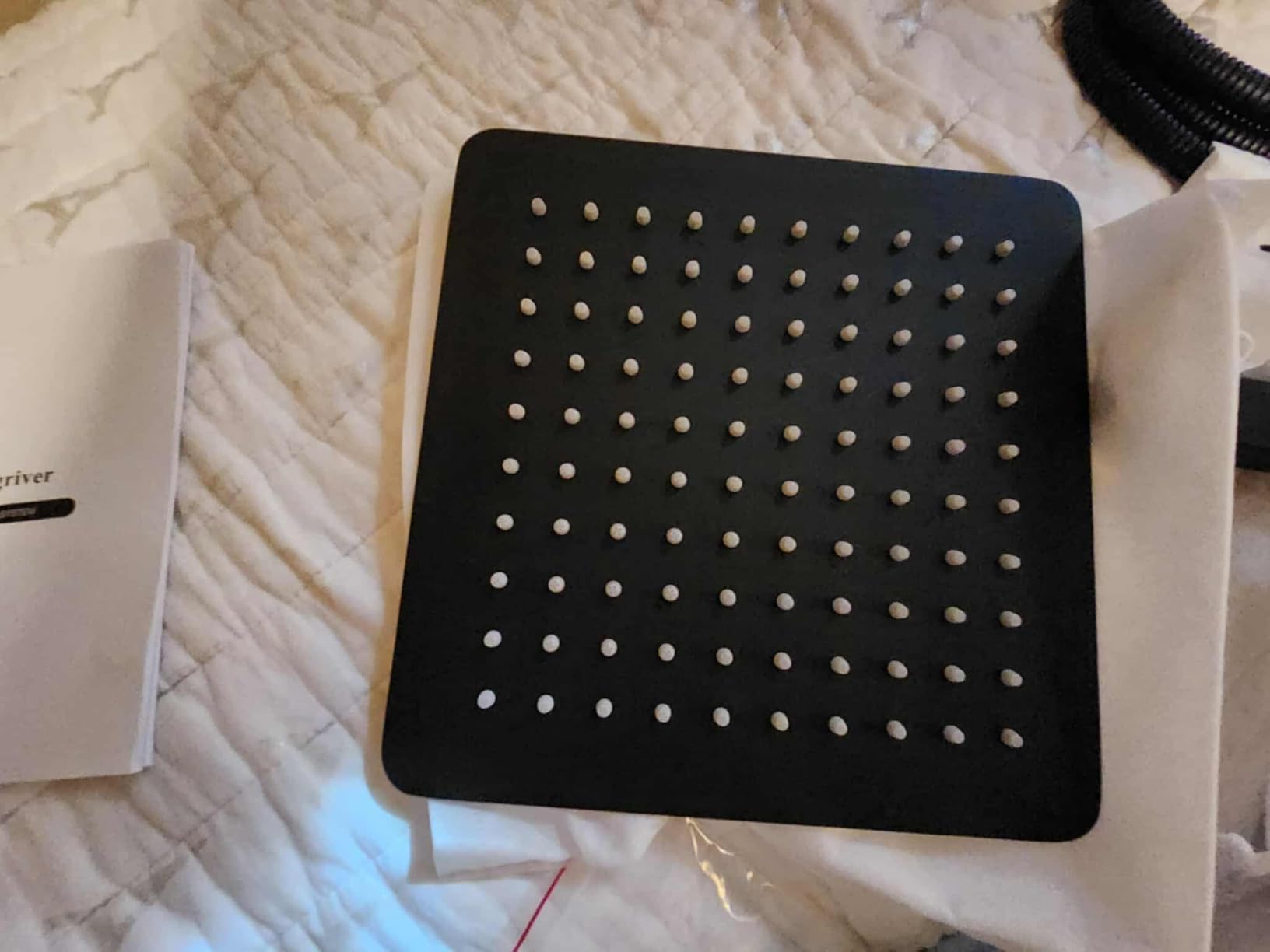 Shower Faucet Set with Hydro Power Temperature Display, Shower System Bathroom 12 Inches Shower Head with Handheld Spray, Wall Mounted Shower Fixtures with Shower Valve and Trim Kit, Matte Black customer photo 1