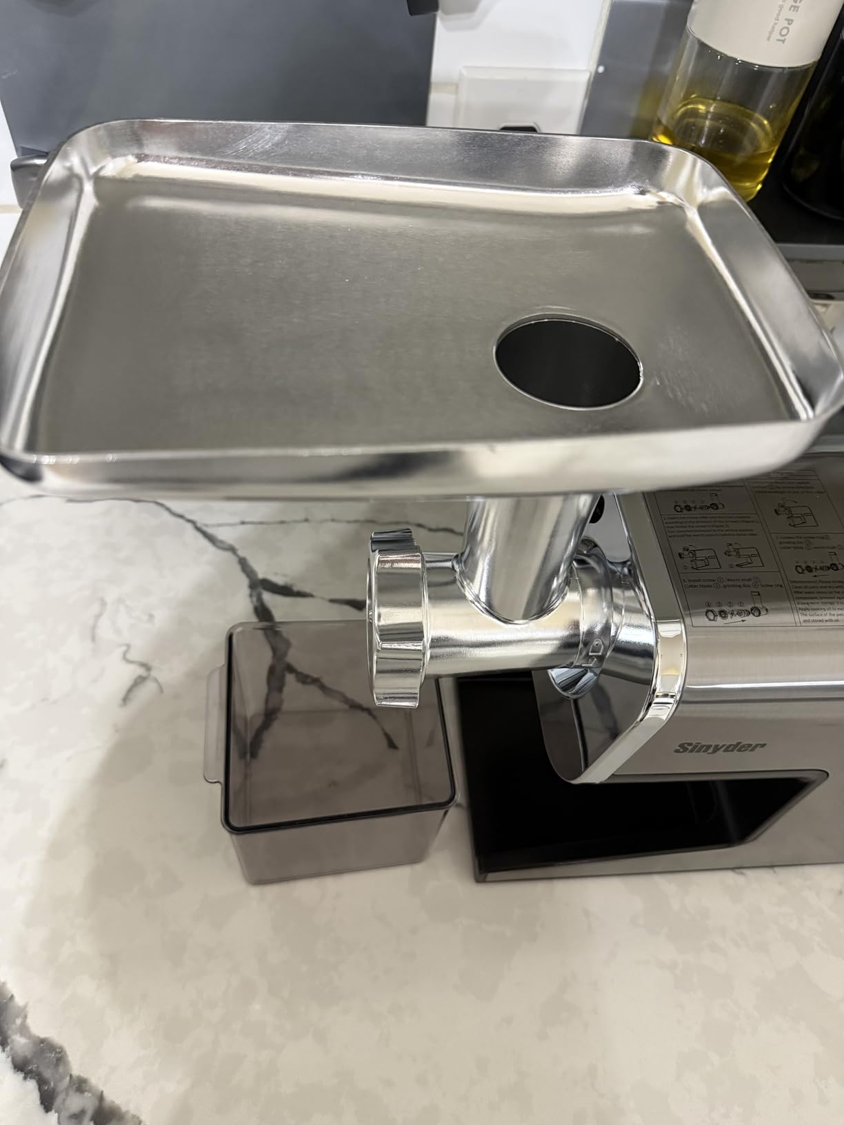 Electric Meat Grinder,3000 Max Heavy Duty Stainless Steel Meat Mincer with 2 Blades,3 Grinding Plates,3 Sausage Stuffer Tubes & Kubbe Kit for Home & Kitchen Using customer photo 2