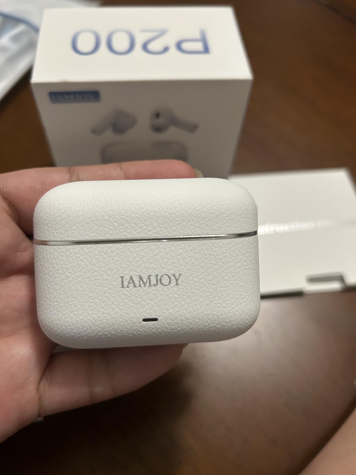 IAMJOY Language Translation Earbuds, 163 Language & Accents Two-Way Translator Device Built-in 6 Mics, 42dB Hybrid Dual Noise Cancelling Earbuds for Travel Business Learning, White customer photo 2