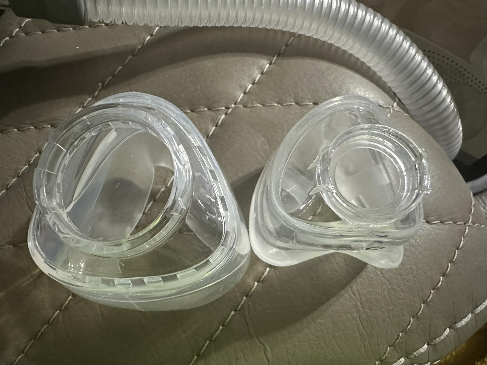 CPAP Mask, Universal CPAP Nasal Sleep Mask Reusable CPAP Supplies, Upgrade Silicone Soft Perfect Sealing CPAP Face Nose Masks with Headgear, Elbow/Swivel, Cushion customer photo 1