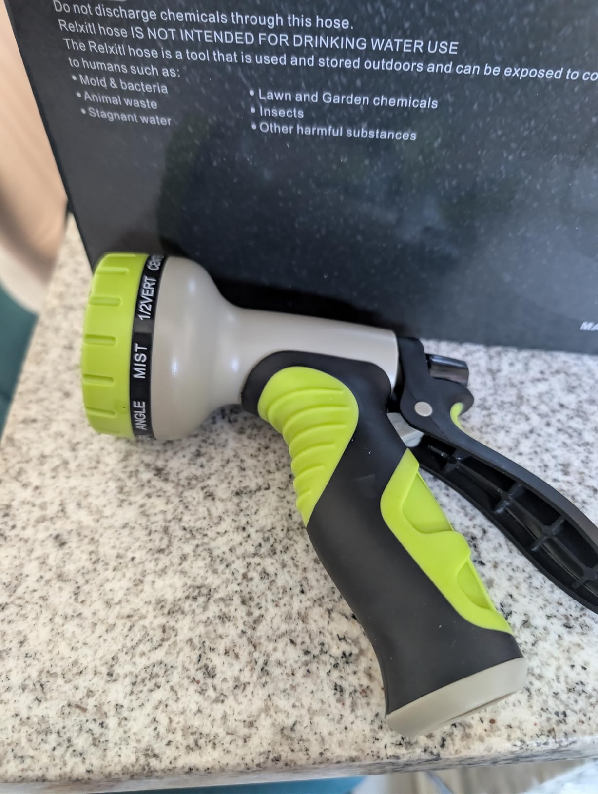 Relxitl Garden Hose, Flexible Water Hose, Ultra Lightweight Non-Expanding hose with 10 Function Sprayer, Leak proof, Pressure Resistant for Yard, Outdoor (Black, 50FT) customer photo 1