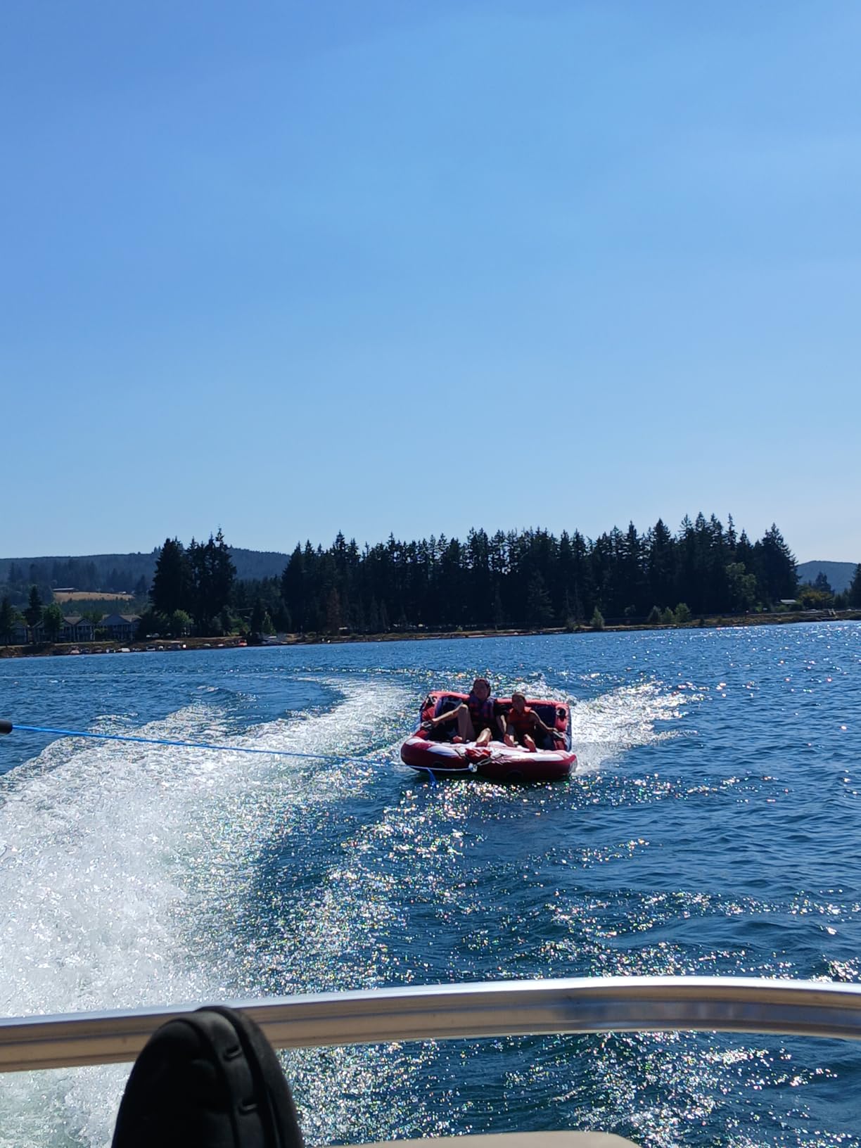 Airhead Mable Inflatable Towable Tube, 1-4 Rider Models, Dual Tow Points, Full Nylon Cover, EVA Foam Pads, Patented Speed Valve, Boat Tubes and Towables customer photo 1