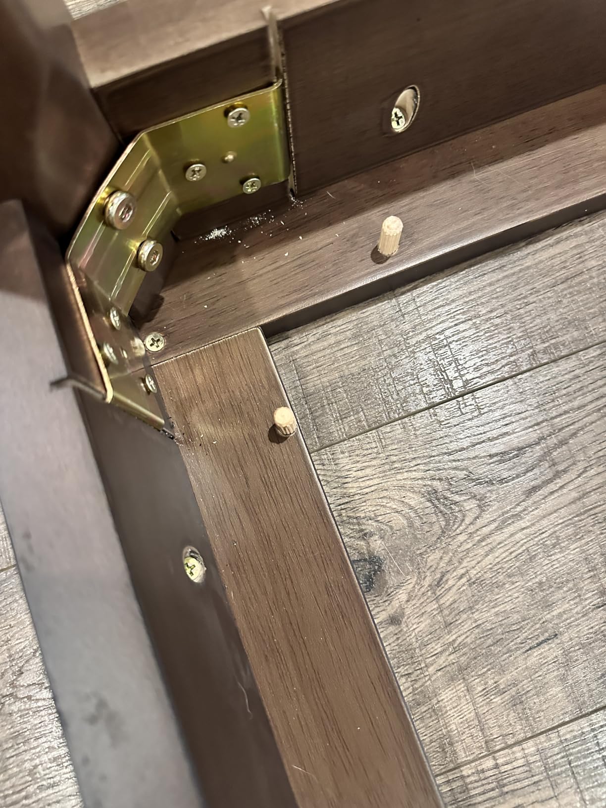 Solid Wood Board Game Table for 4-6 Players, Dining/Gaming Table with 54x31 Big Gaming Space and Removable Top, Includes Game Mat, 6 Cup Holders & Hobby Tray, Warm Walnut customer photo 1