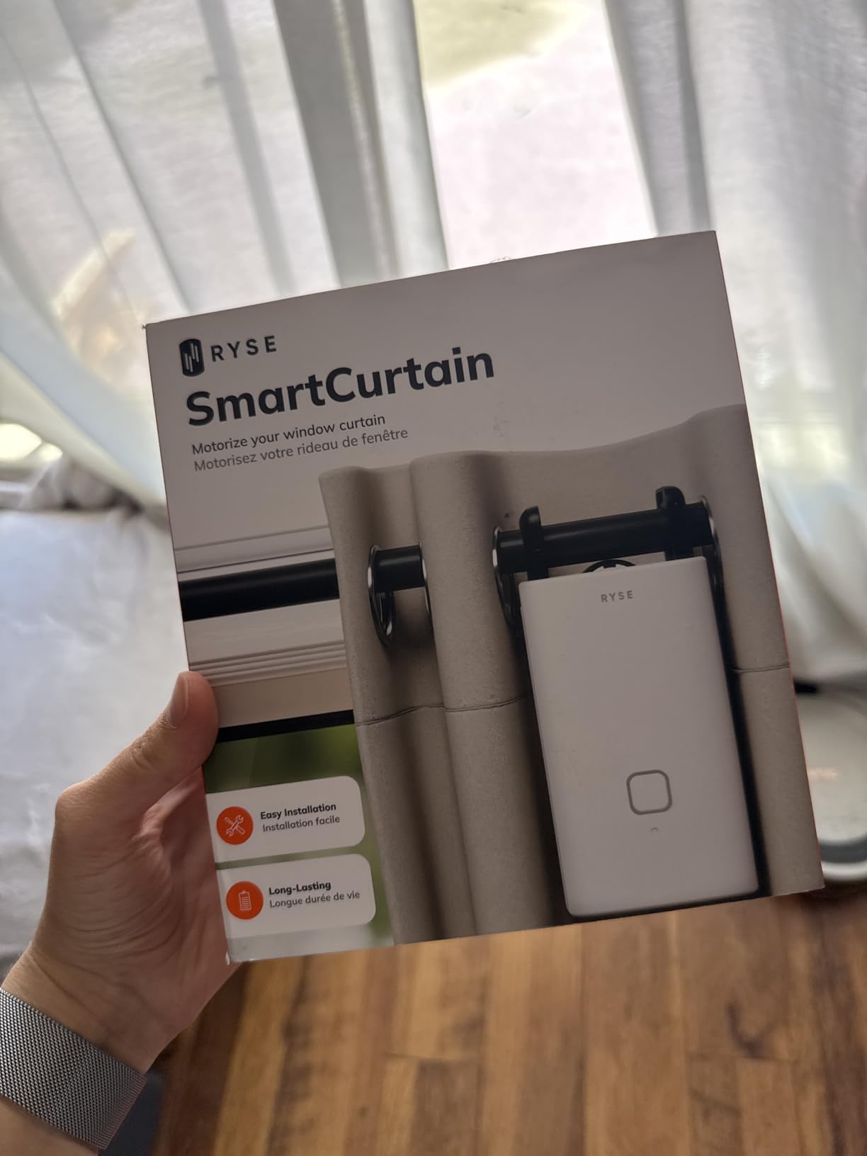Ryse SmartCurtain | Motorized Curtain | Turn Current Curtains into Electric, Automated Drapes | Easy Install | Works with Existing Single or Double Curtain | Phone App Enabled customer photo 1