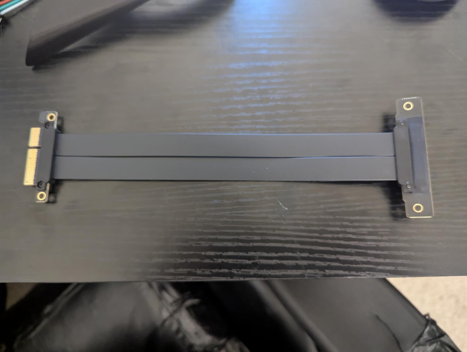 PCIe x4 4.0 Riser Cable,PCI-Express 4X Male to Female Extension Cable PCI-e Extender Adapter 20CM_Dual 90 Degrees customer photo 1