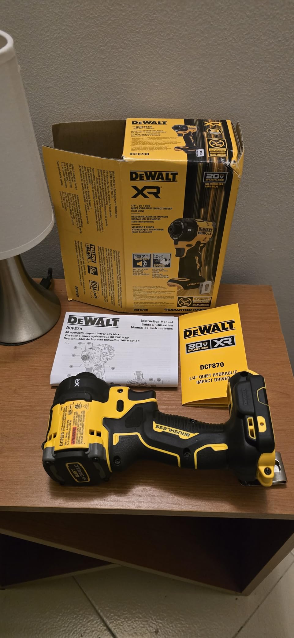 DEWALT 20V MAX 1/4 Inch Hydraulic Impact Driver,Quiet, Brushless Cordless XR Extreme Runtime, LED Halo Ring, Tool Only (DCF870B) customer photo 2