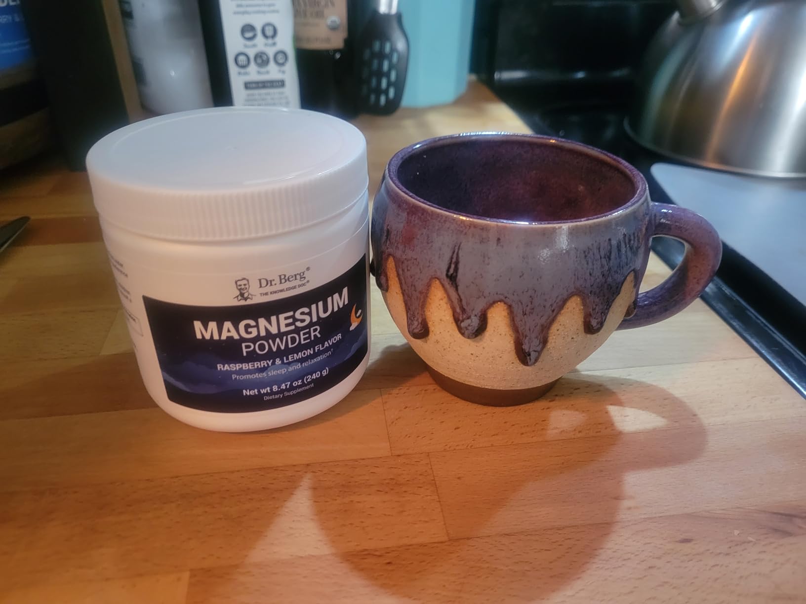 Dr. Berg Magnesium Glycinate Powder for Sleep, Relaxation, & Stress Relief - Now Includes Vitamin D3 & Zinc - Delicious Raspberry & Lemon Flavor (50 Servings) Magnesium Powder - Magnesium Drink Powder customer photo 2