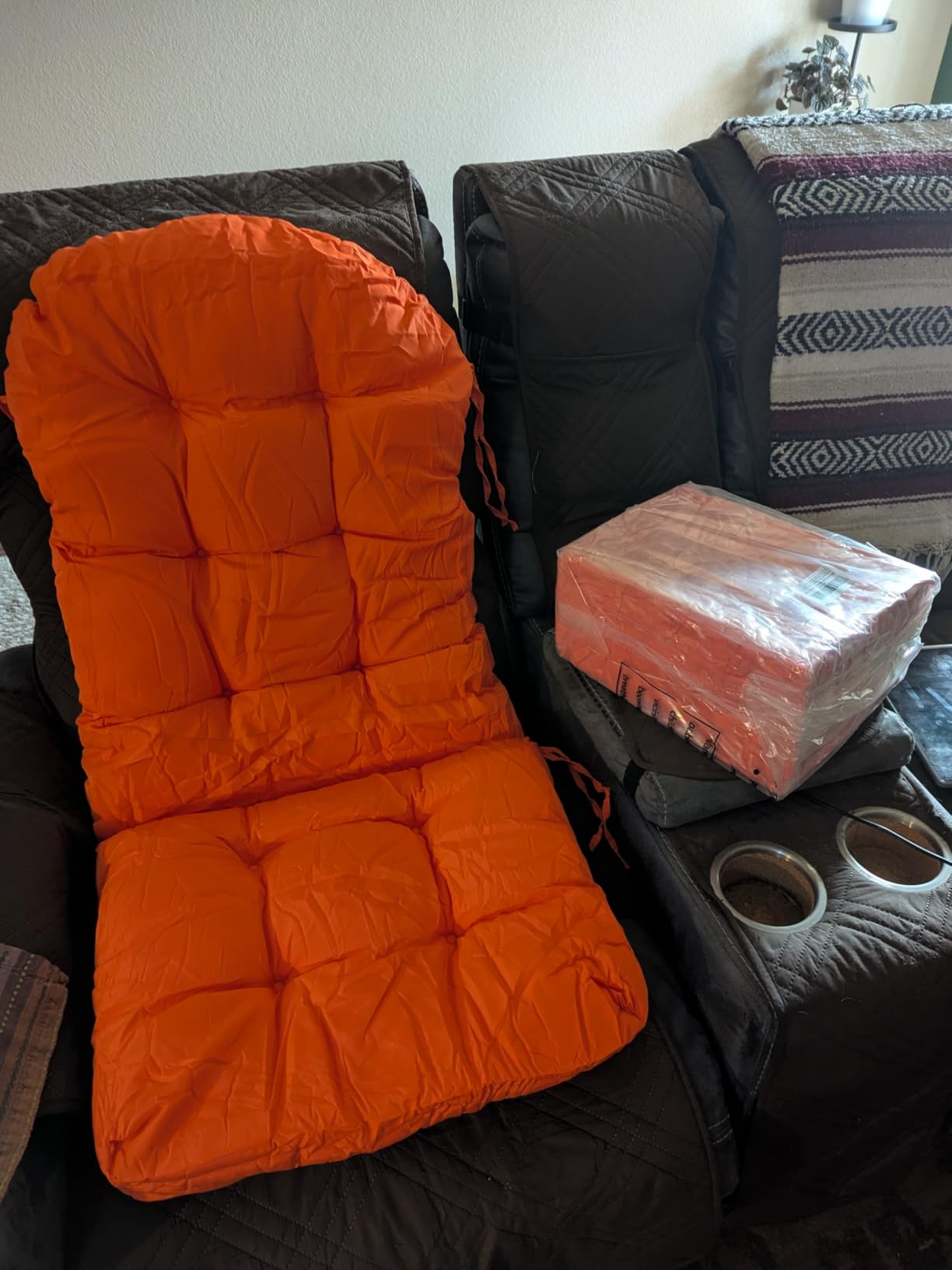 Adirondack Chair Cushion, Thick Indoor/Outdoor Rocking Chair Cushion with High Elasticity PP Cotton Water-Resistant Patio Furniture Cushions High Back Seat Pads for Porch Yard Lawn Chairs 44x19x4 customer photo 1