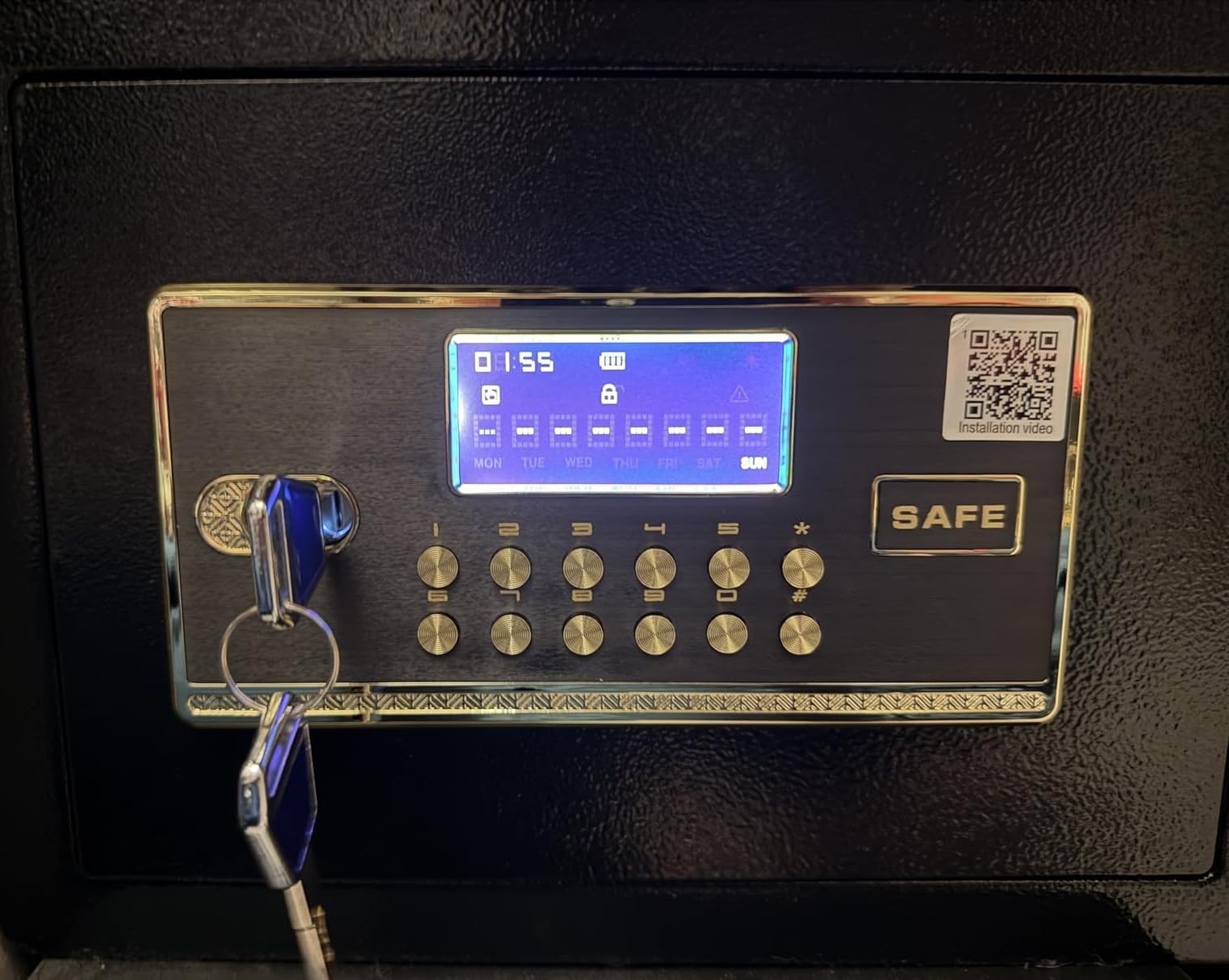 Safe Box with Digital Keypad & Alarm System - Electronic Lock Box for Jewelry Cash with Adjustable Shelves - Includes LED Light & Fireproof and Waterproof Bag(0.8/1.0/1.3/1.53/2.5Cuft) customer photo 2