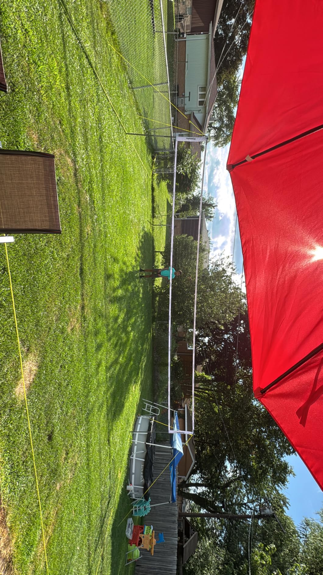 Outdoor Portable Volleyball Net Set for Backyard Beach with Adjustable Heavy Duty Poles, Durable Net, PU Volleyball & Pump, Carry Bag customer photo 2