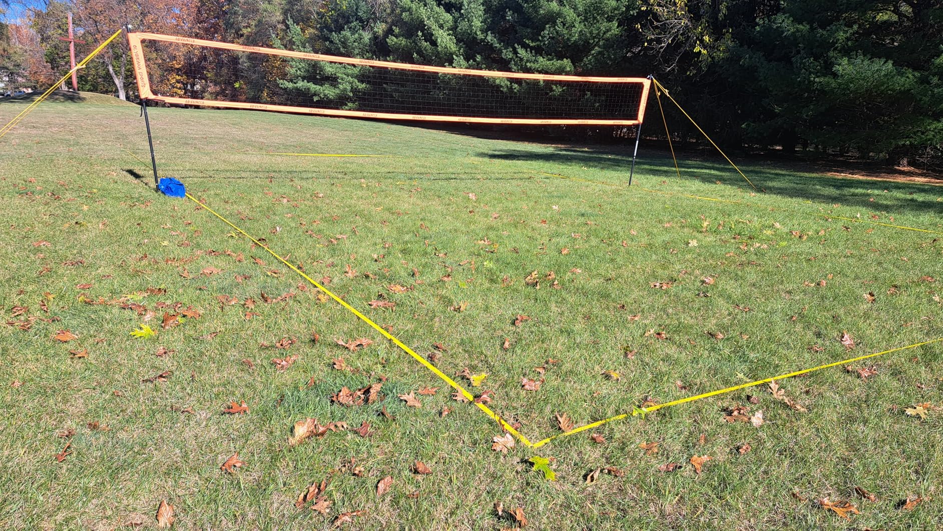 Outdoor Professional Volleyball Net Set for Backyard Beach with Heavy Duty Adjustable Aluminum Poles, Upgraded Anti-sag Net, PU Volleyball and Pump, Boundary Line, Large Carry Bag customer photo 1