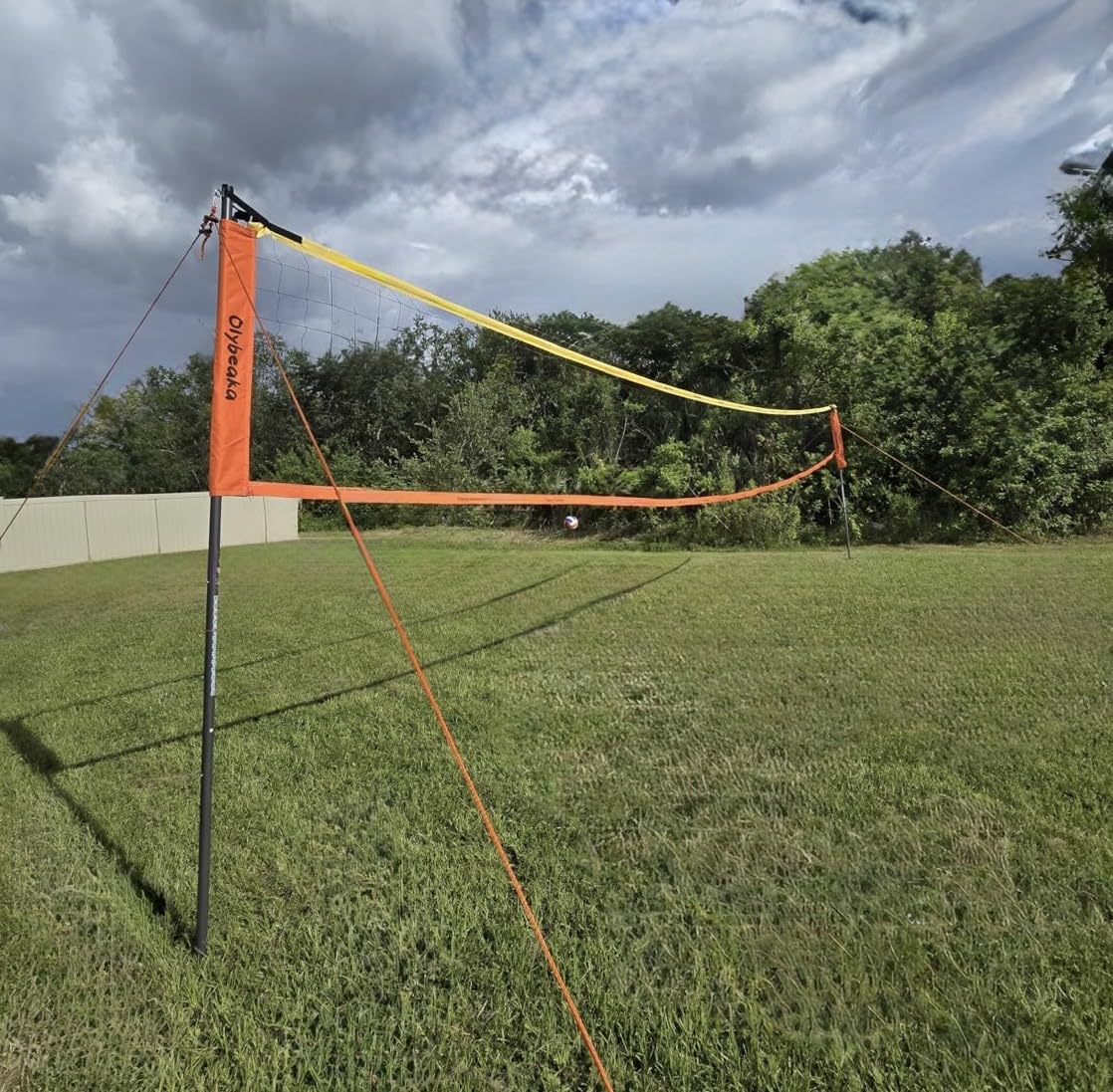 Outdoor Professional Volleyball Net Set for Backyard Beach with Heavy Duty Adjustable Aluminum Poles, Upgraded Anti-sag Net, PU Volleyball and Pump, Boundary Line, Large Carry Bag customer photo 2