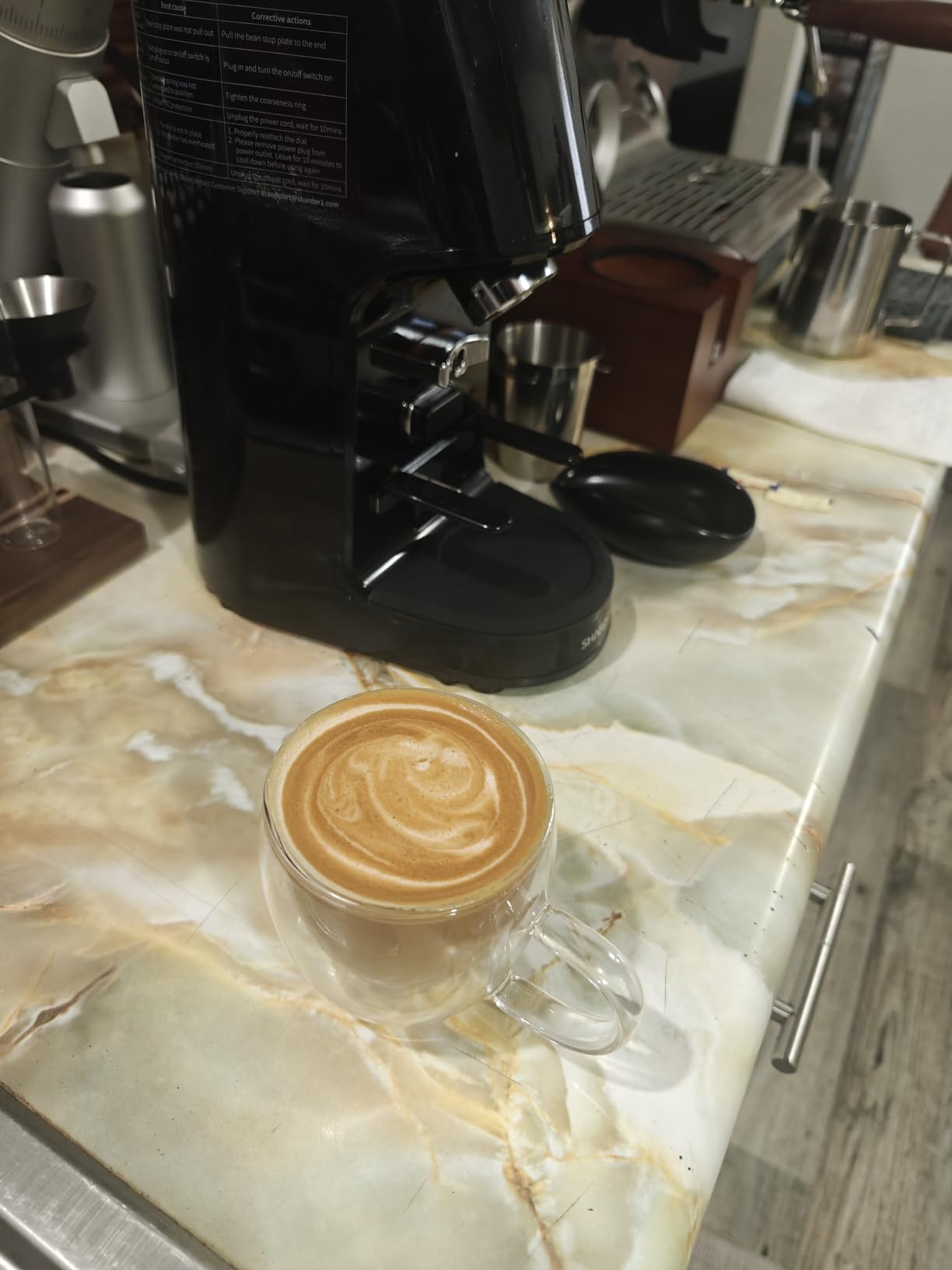 SHARDOR Professional 64mm Burr Coffee Grinder with 100 Grind Settings and All-Metal Chamber, Coffee Bean Grinder with Adjustable Electronic Timer and LED Display, Anti-Static,Black customer photo 1