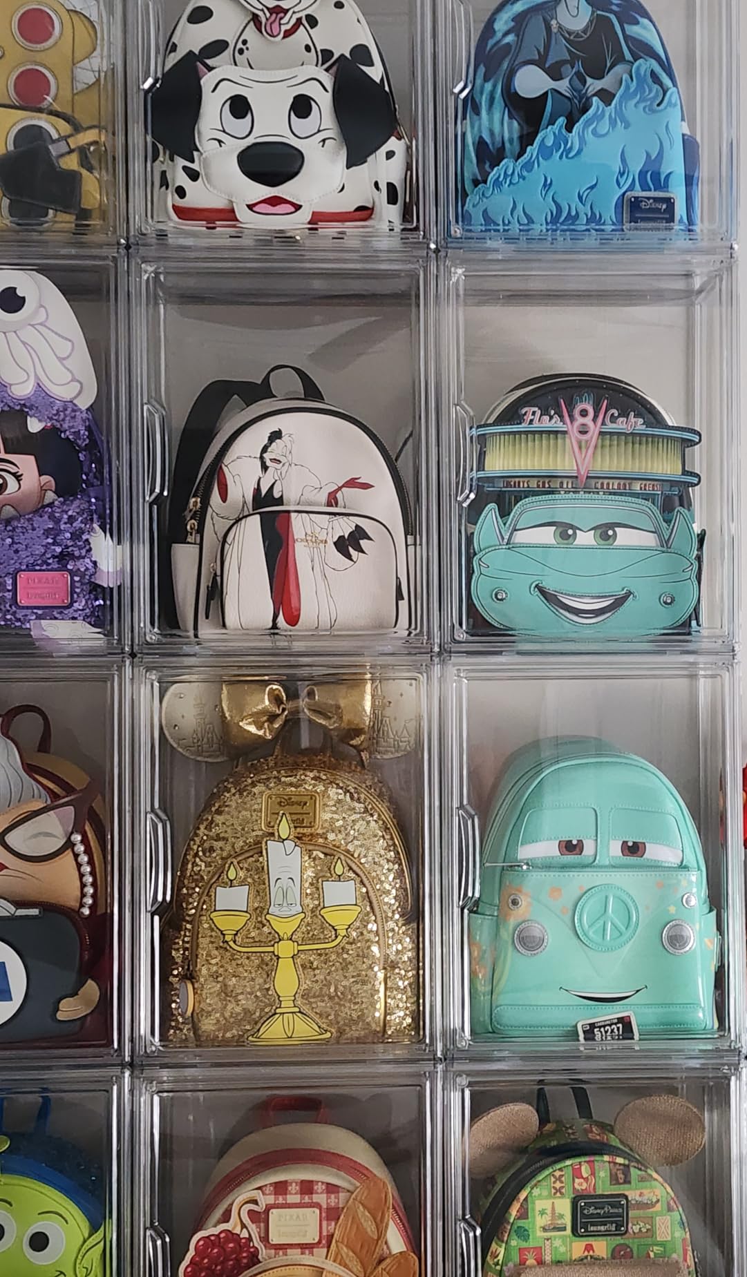 HBlife 5 Pack Purse Storage Organizer for Closet, Large Clear Stackable Handbag Display Case Box with Magnetic Door for Collectibles, Cosmetics, Women Heels and Toys customer photo 1